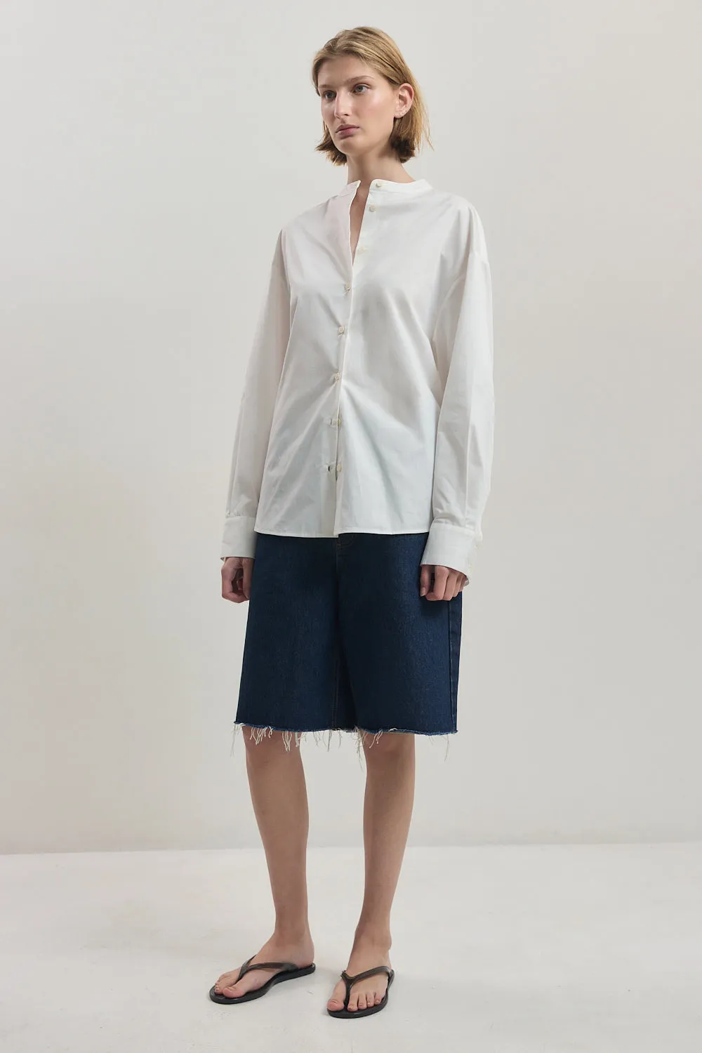 Mandarin Collar Poplin Shirt sold by Dé Rococo product image thumbnail 4