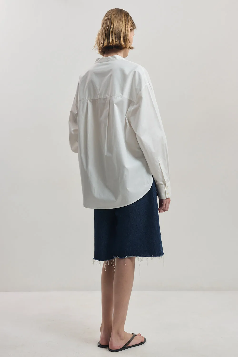 Mandarin Collar Poplin Shirt sold by Dé Rococo product image thumbnail 5