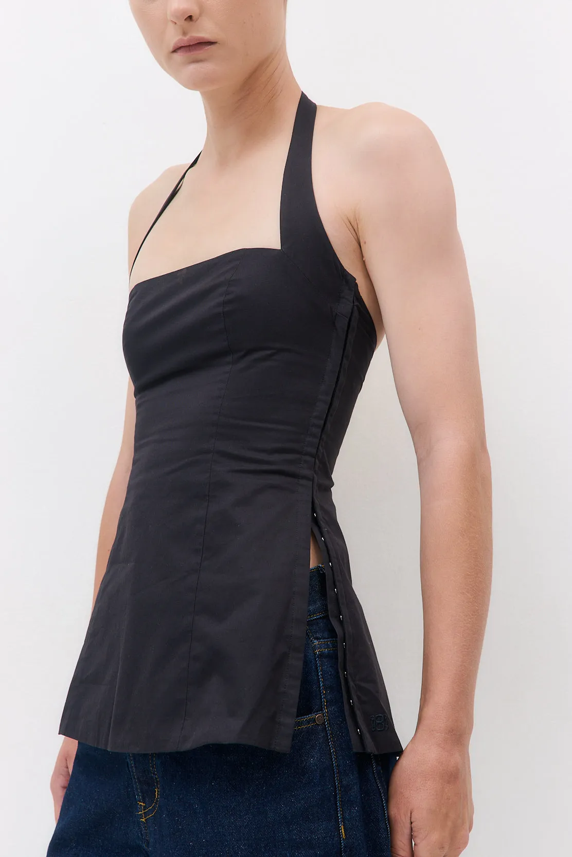 Fitted Poplin Halter Neck sold by Dé Rococo product image thumbnail 5