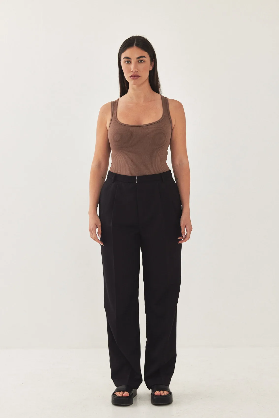 Square Neck Ribbed Tank Top sold by Dé Rococo product image thumbnail 2