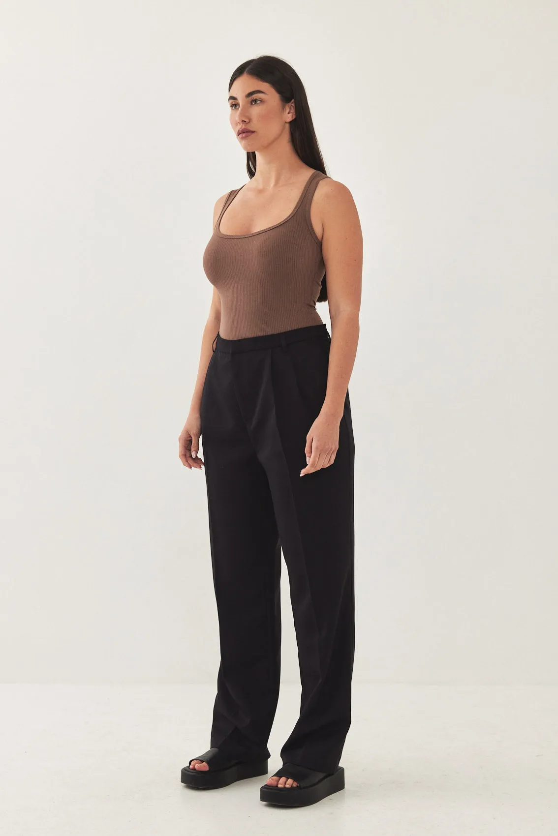 Square Neck Ribbed Tank Top sold by Dé Rococo product image thumbnail 3
