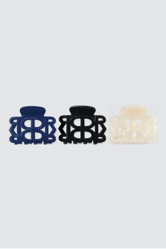 3 Piece Mini Claw Clip Set made by Dé Rococo
