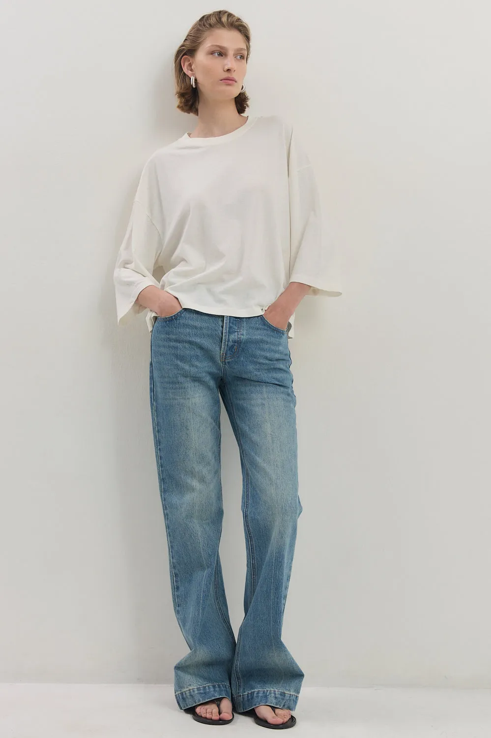 Boxy Mid Sleeve T Shirt sold by Dé Rococo product image thumbnail 3