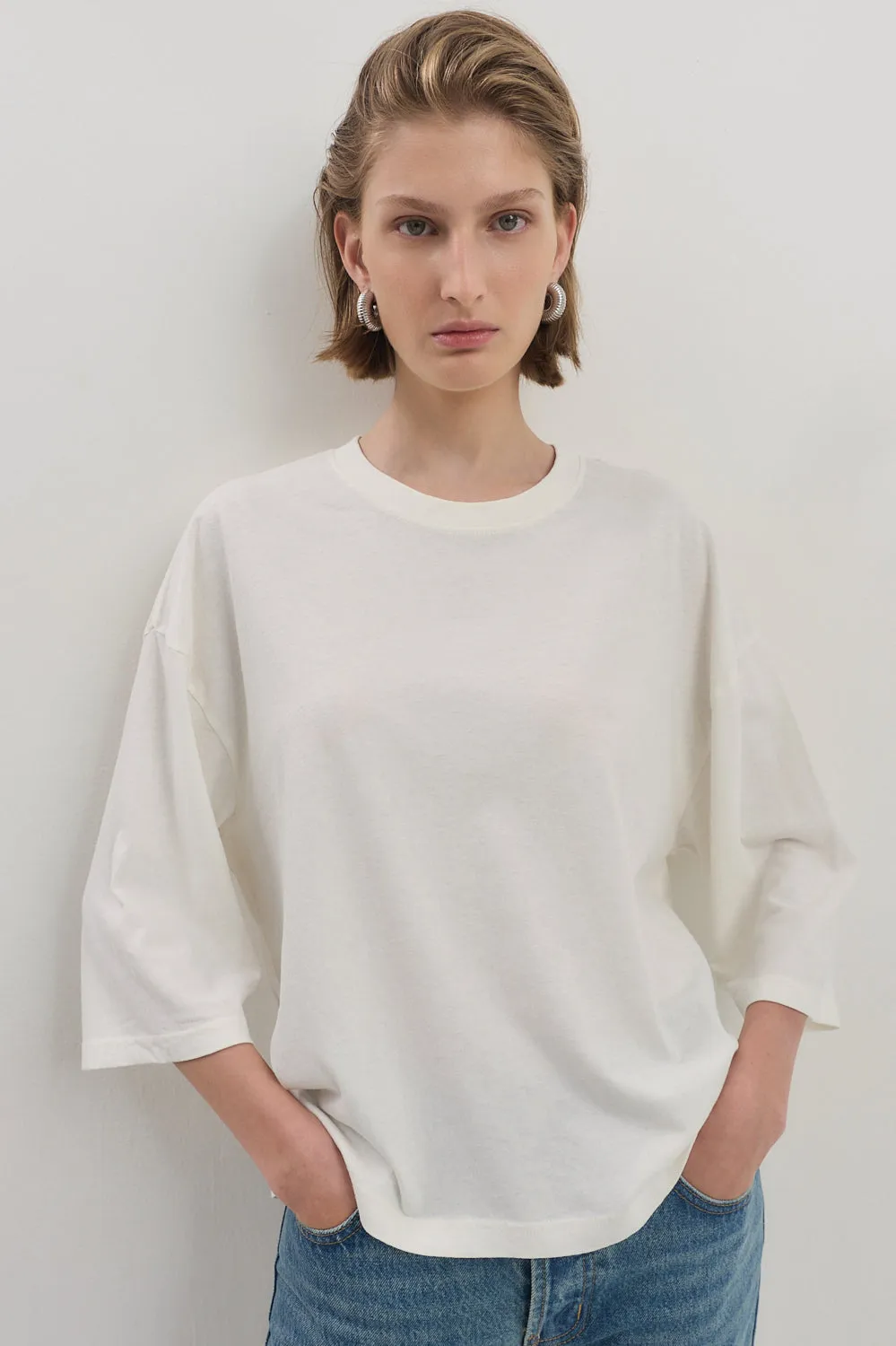 Boxy Mid Sleeve T Shirt sold by Dé Rococo