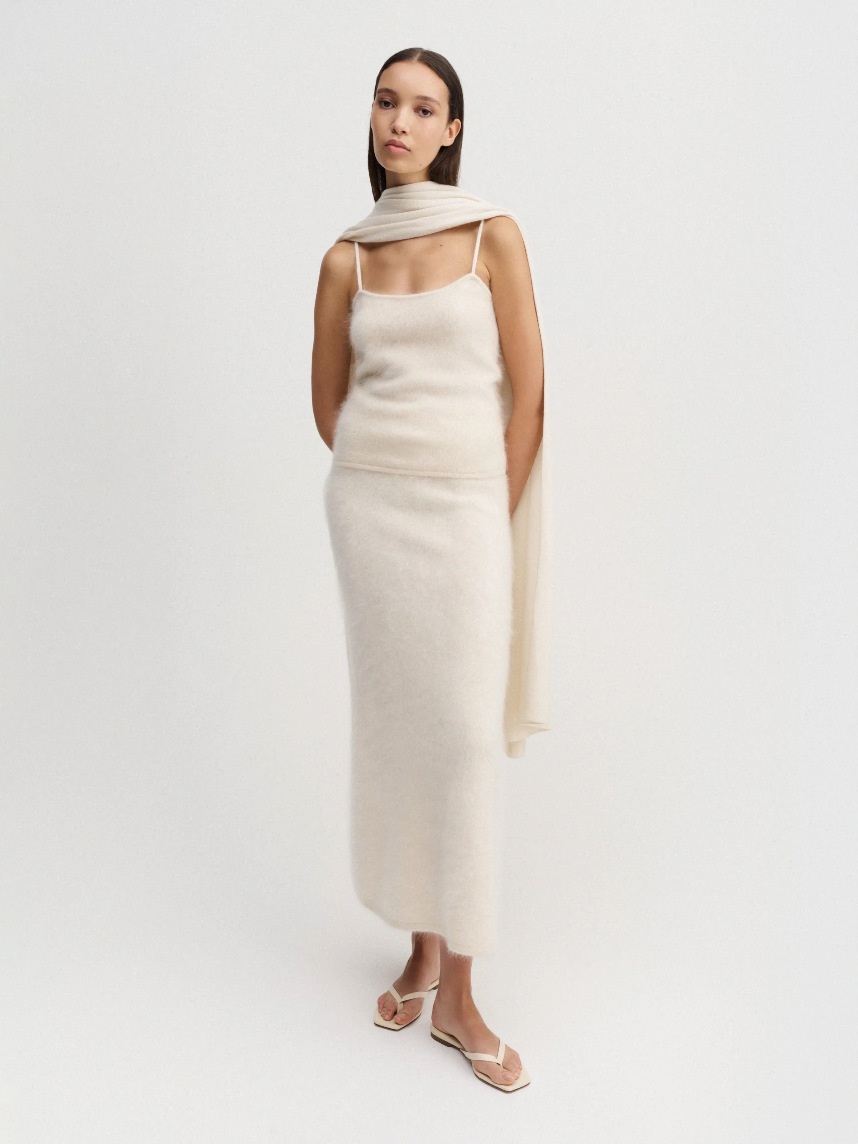 Lucy Brushed Top, vanilla sold by Almada Label