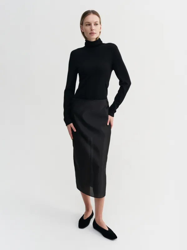 Farra Turtleneck Top, black made by Almada Label