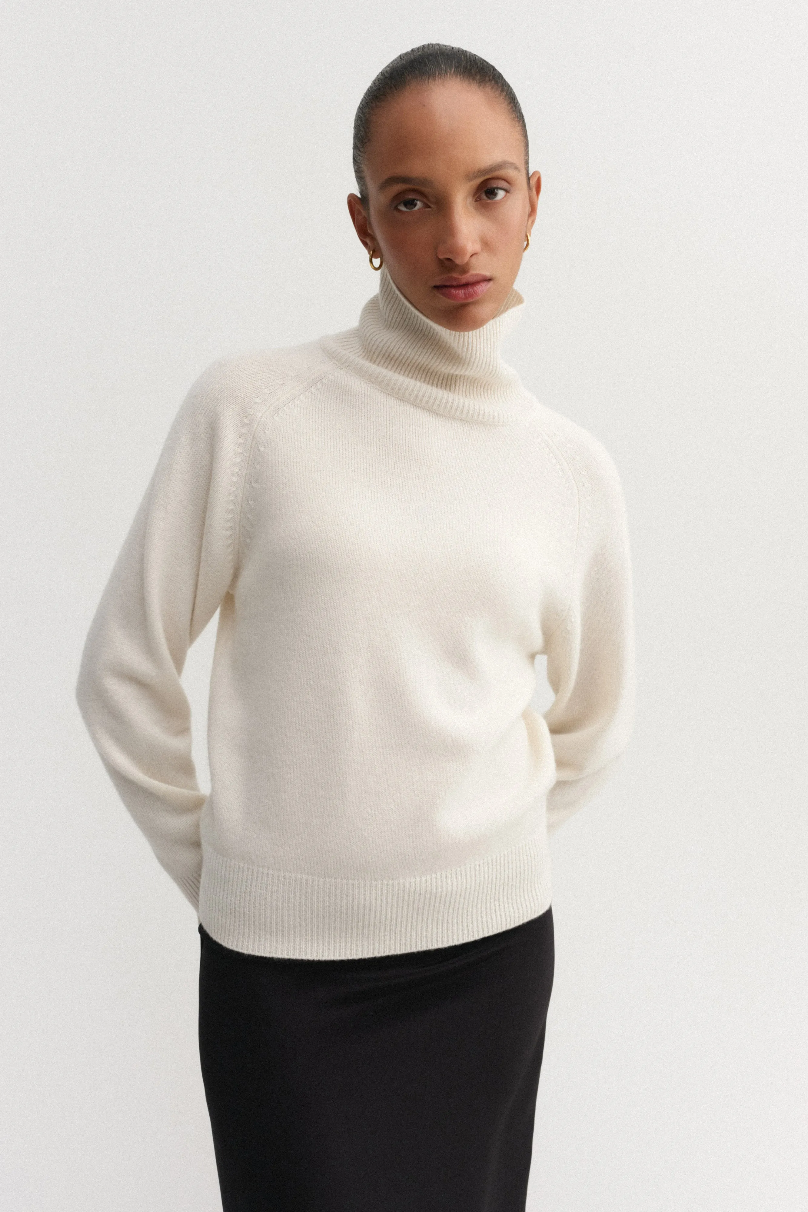 Gigi Turtleneck Sweater, cream sold by Almada Label product image thumbnail 2