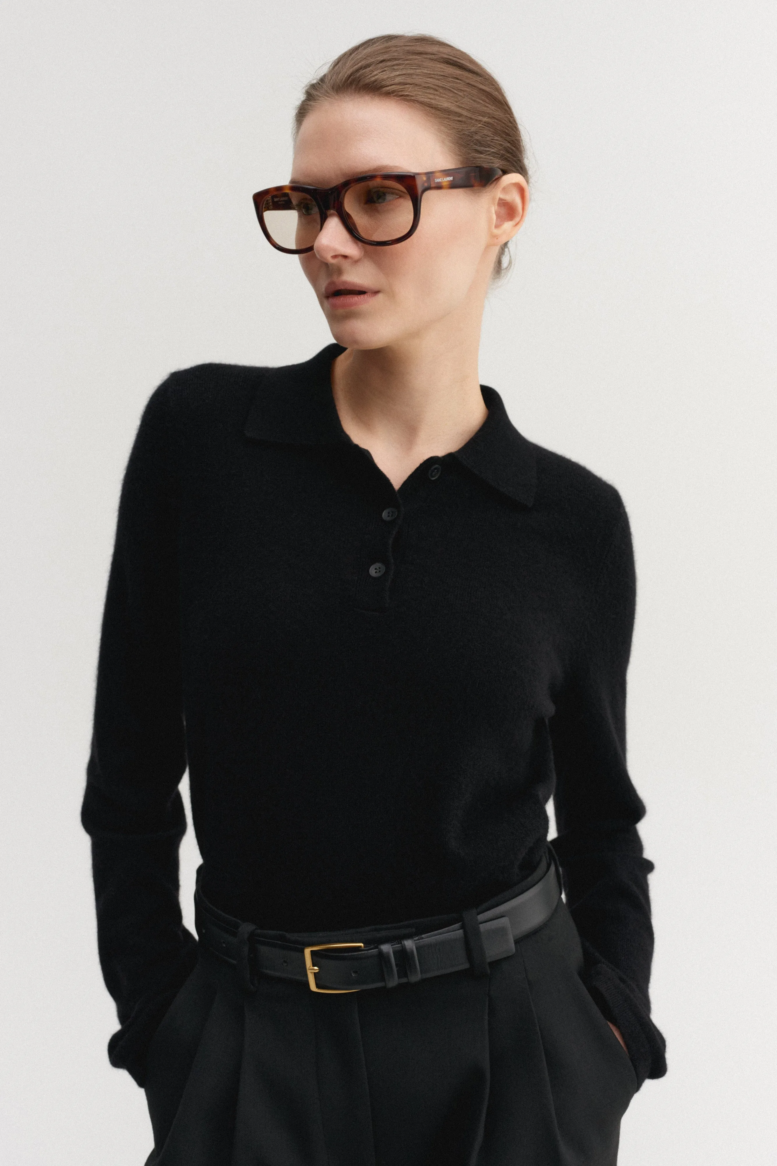 Minou Collar Sweater, black sold by Almada Label product image thumbnail 2