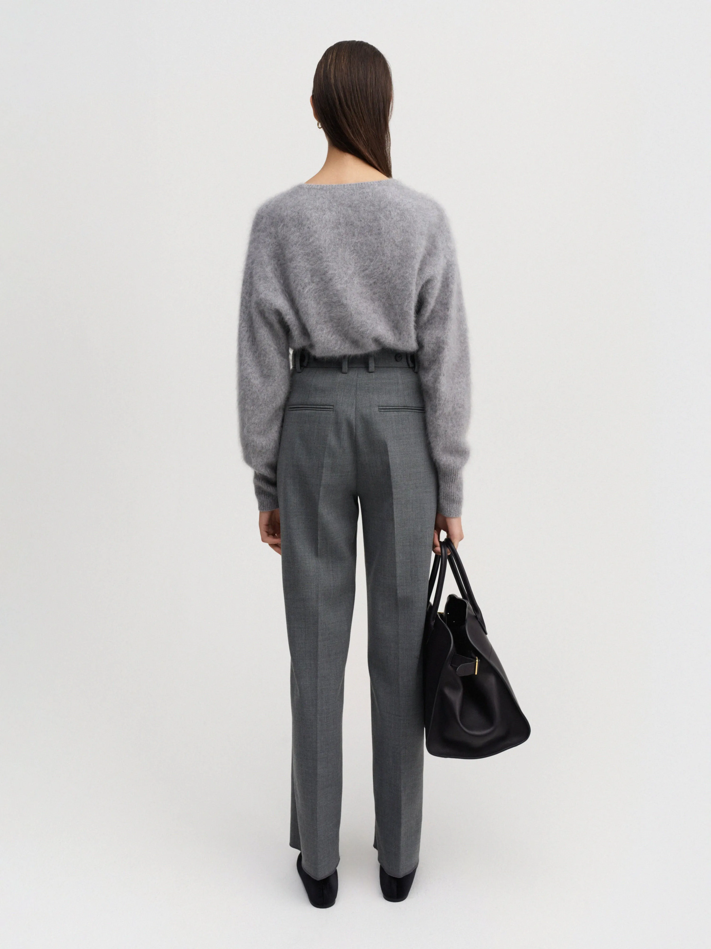 Zoe Brushed Crewneck Sweater, grey sold by Almada Label product image thumbnail 3