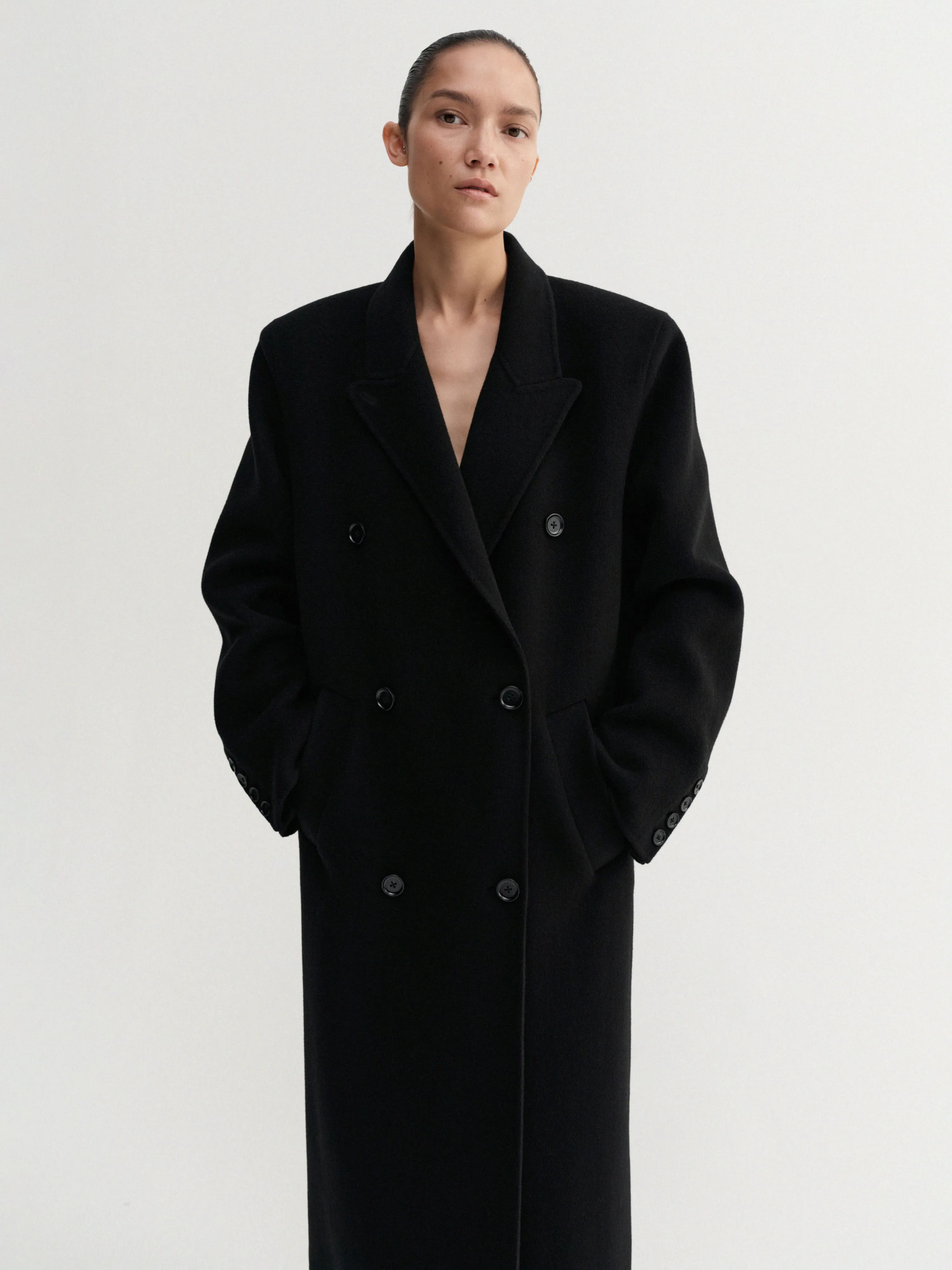 Deja Doublé Coat, black sold by Almada Label product image thumbnail 2