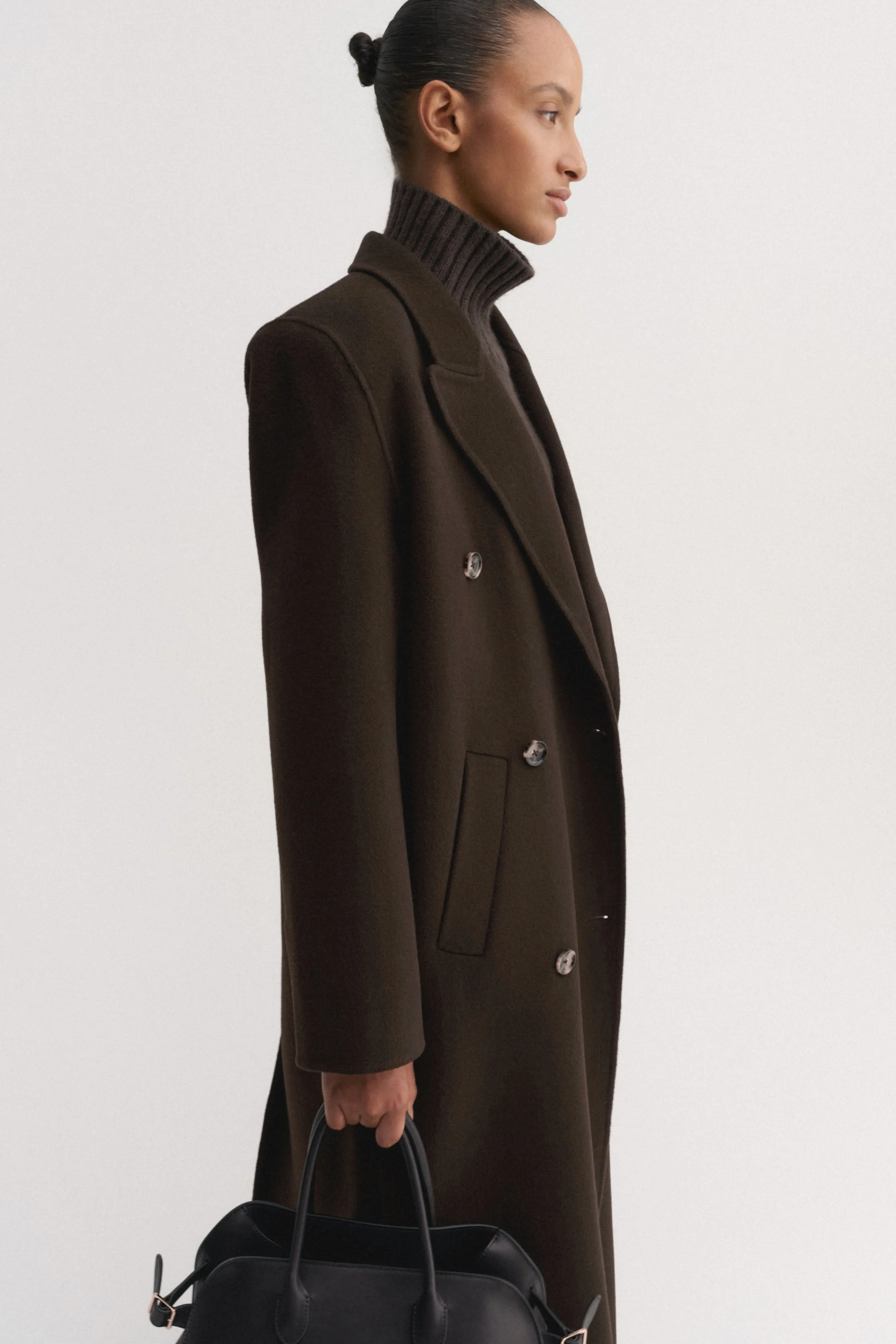 Deja Doublé Coat, chocolate sold by Almada Label product image thumbnail 5