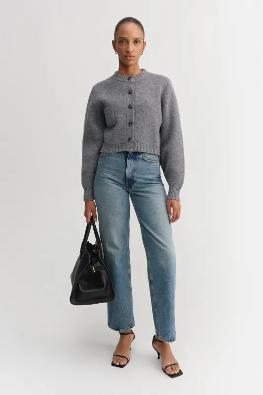 Zozo cardigan, grey made by Almada Label