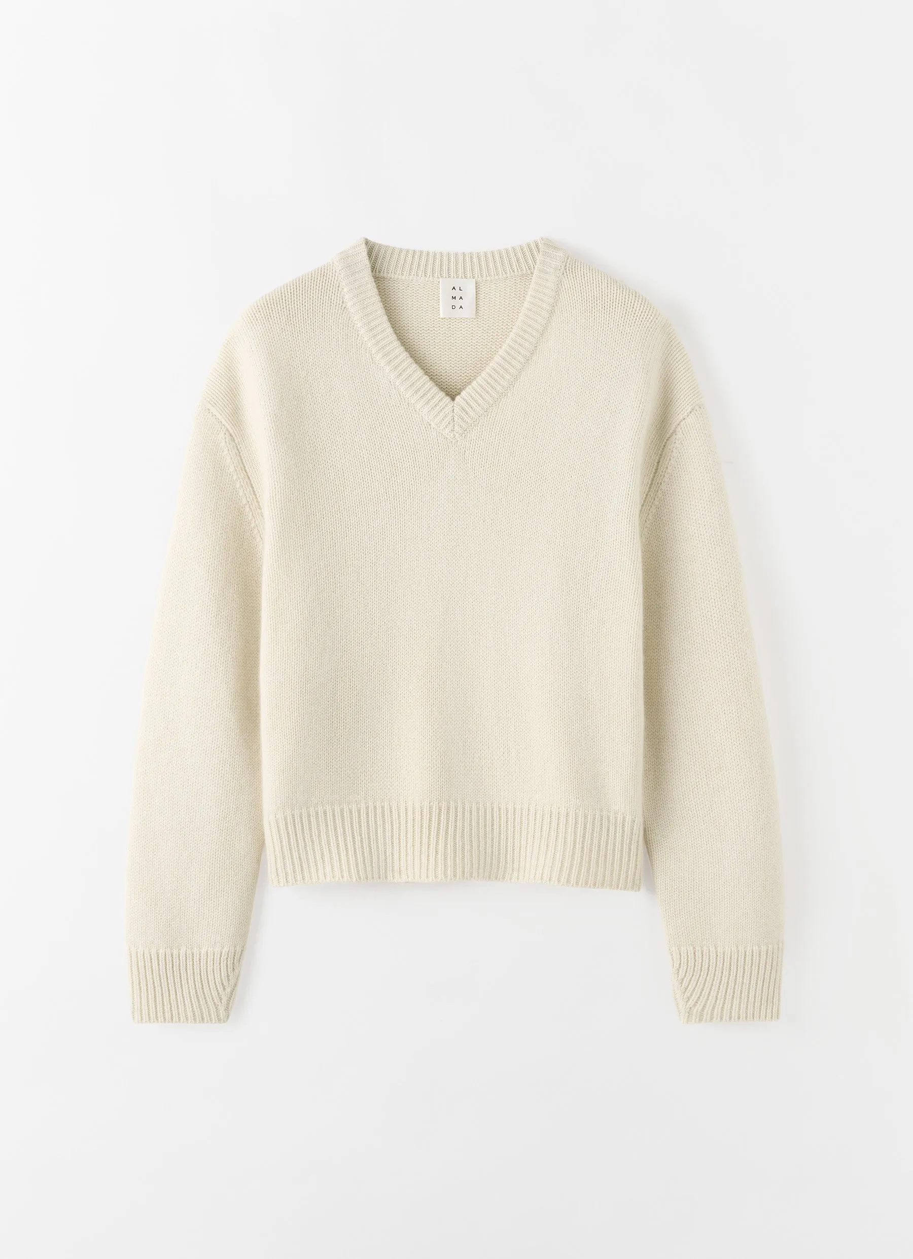 Yara V-Neck Sweater, vanilla sold by Almada Label product image thumbnail 5