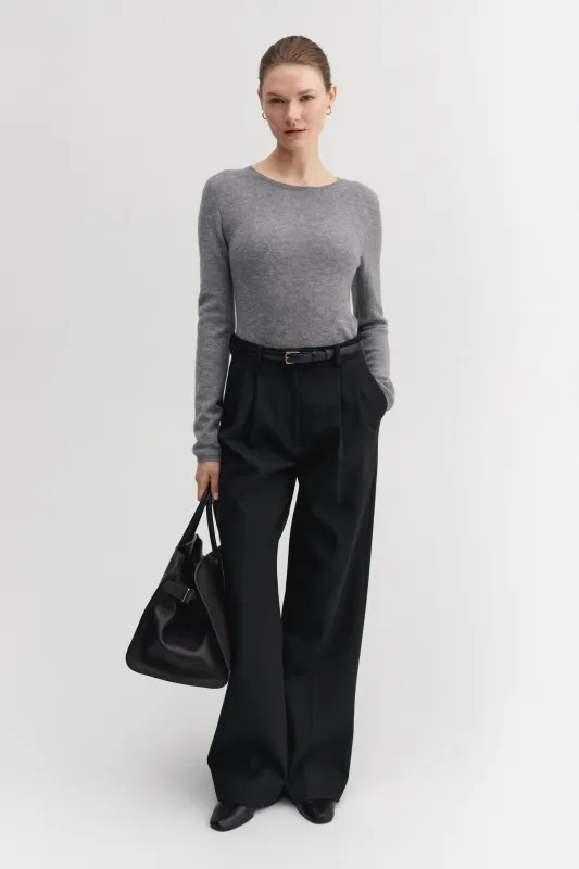 Awa Crewneck Sweater, grey made by Almada Label