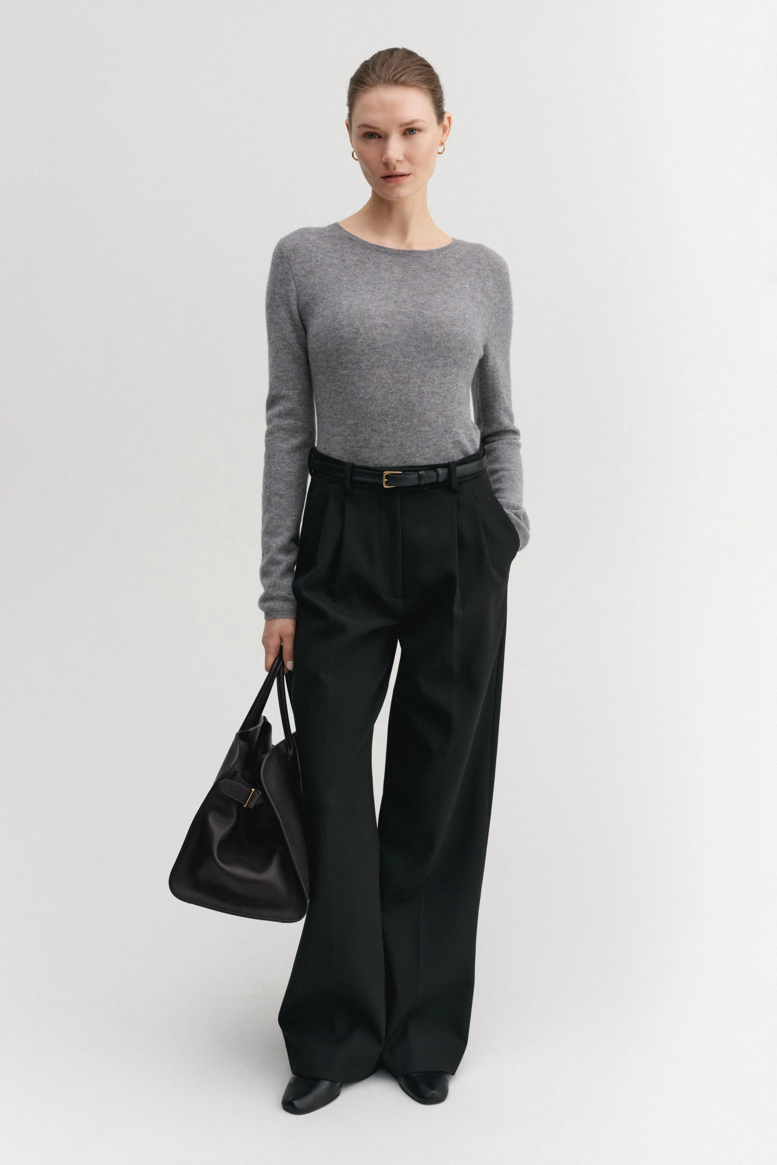 Awa Crewneck Sweater, grey sold by Almada Label