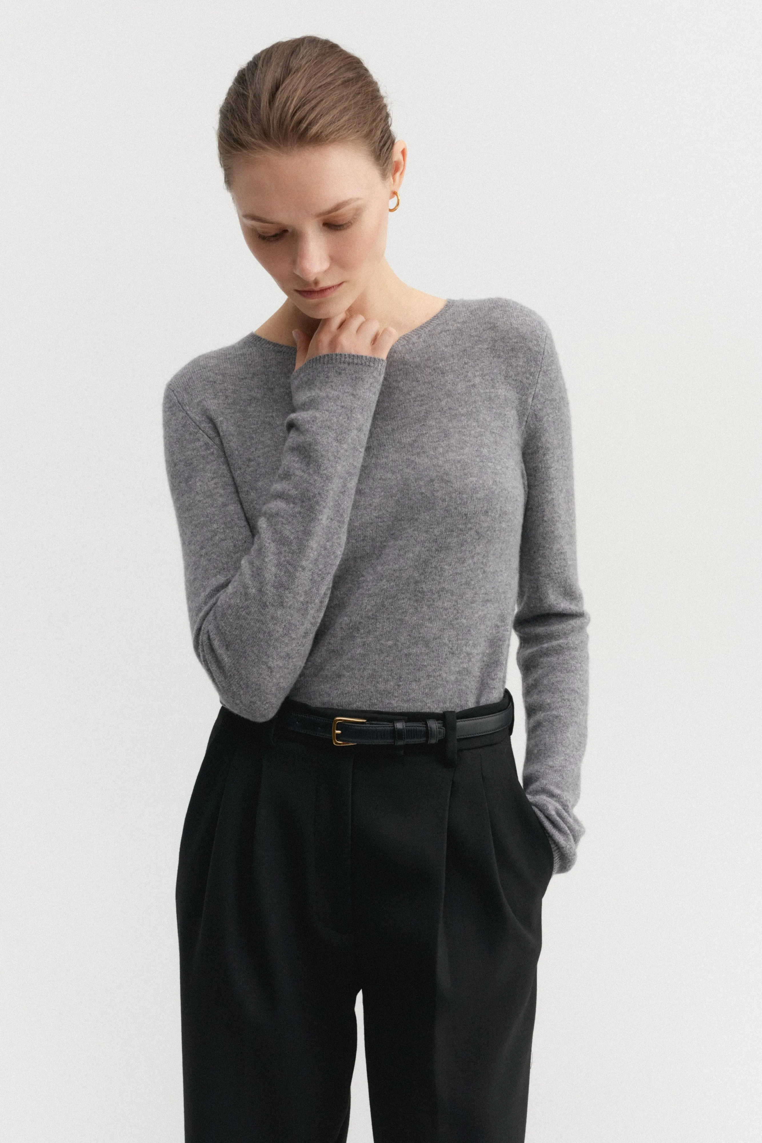 Awa Crewneck Sweater, grey sold by Almada Label product image thumbnail 2