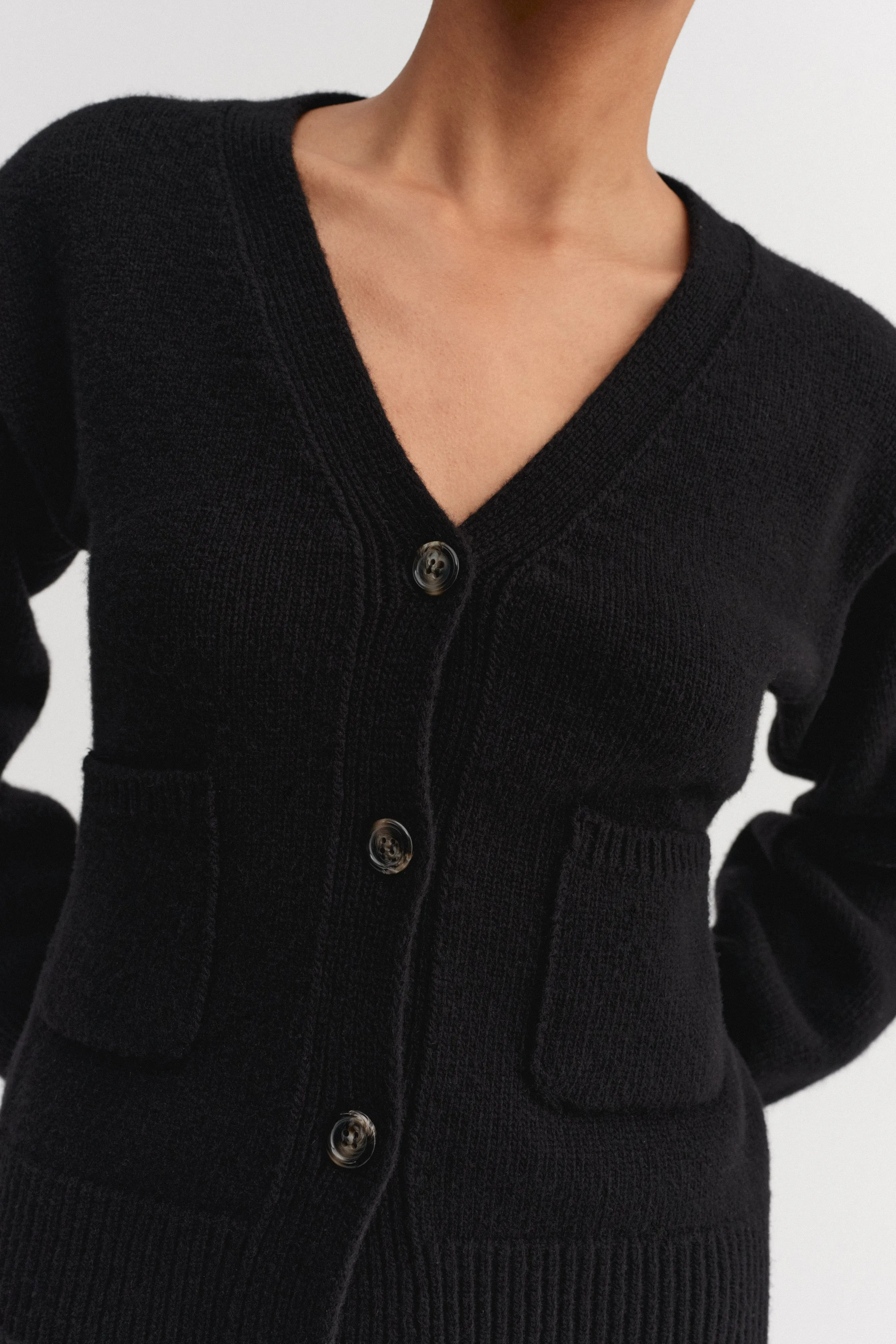 Drea Cardigan, black sold by Almada Label product image thumbnail 4