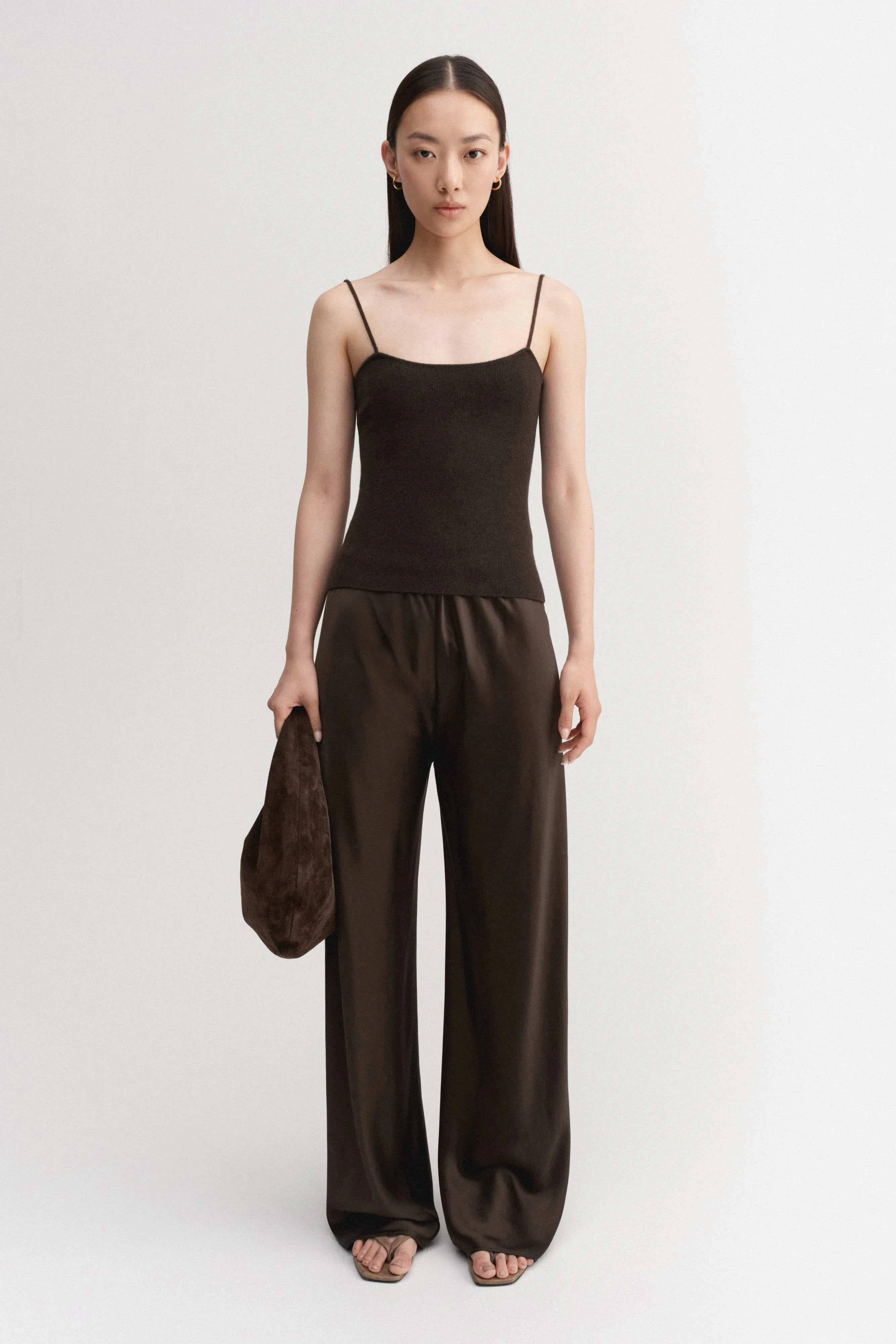 Lucy Top, chocolate sold by Almada Label
