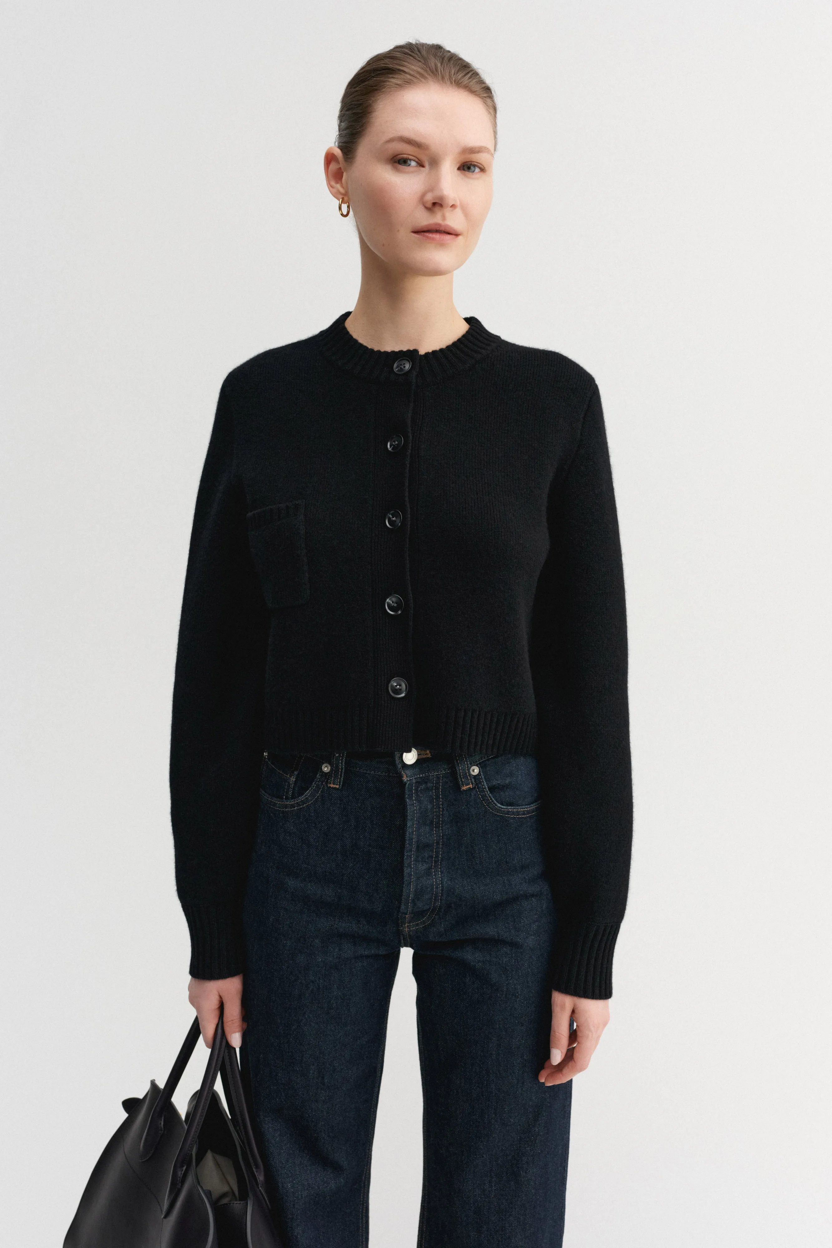 Zozo cardigan, black sold by Almada Label product image thumbnail 2