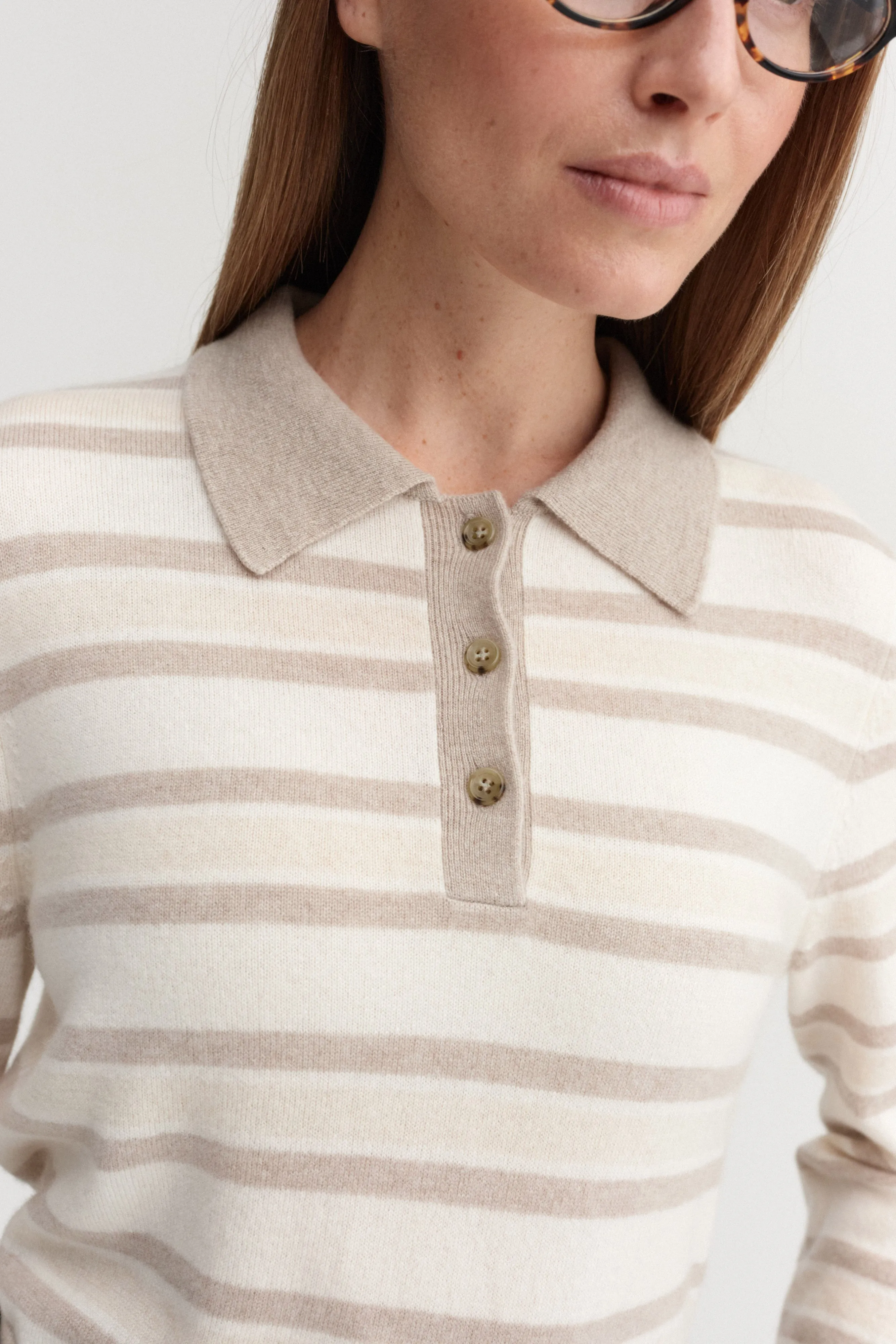 Minou Collar Sweater, stripe sold by Almada Label product image thumbnail 4