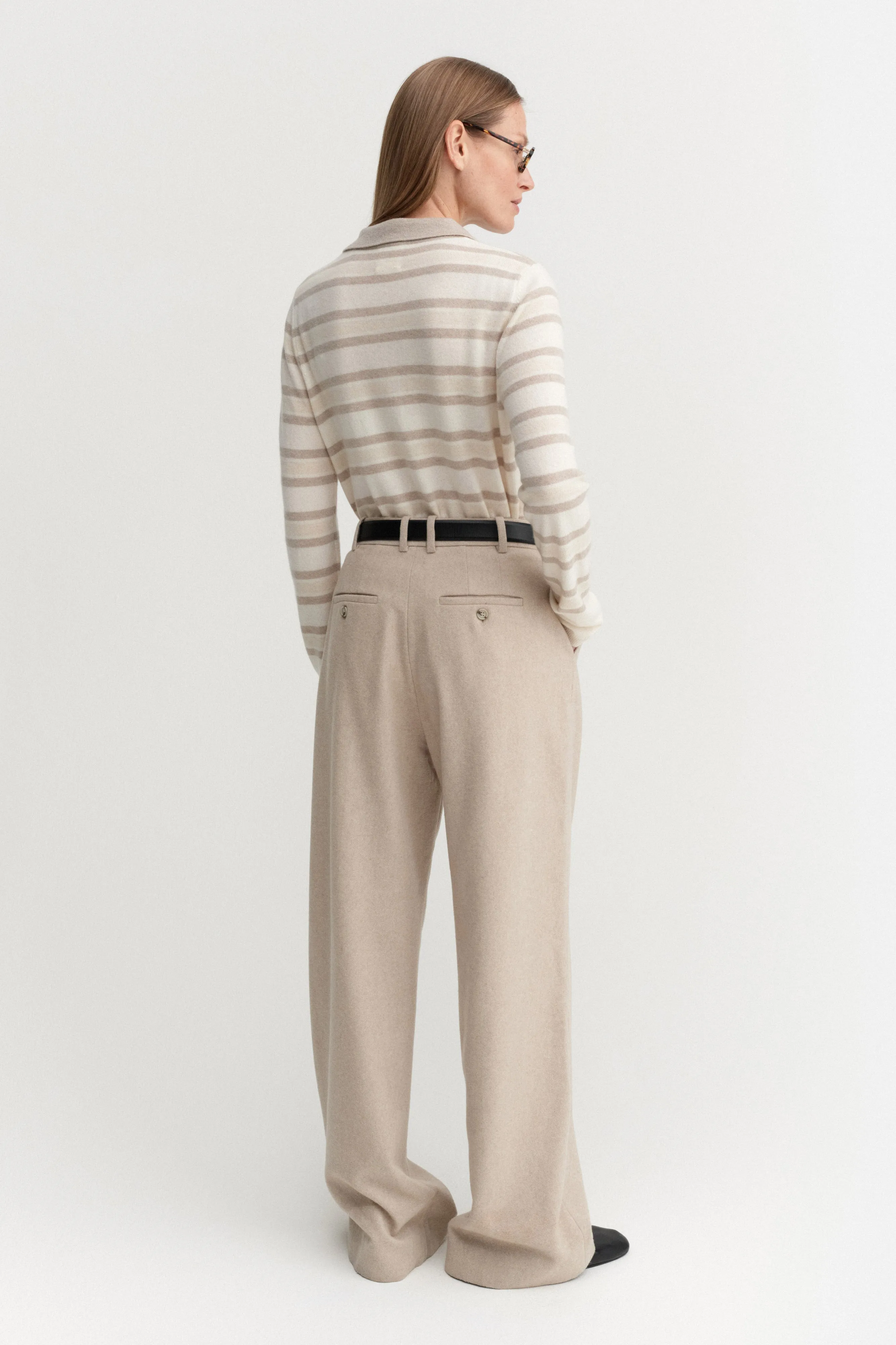 Minou Collar Sweater, stripe sold by Almada Label product image thumbnail 3
