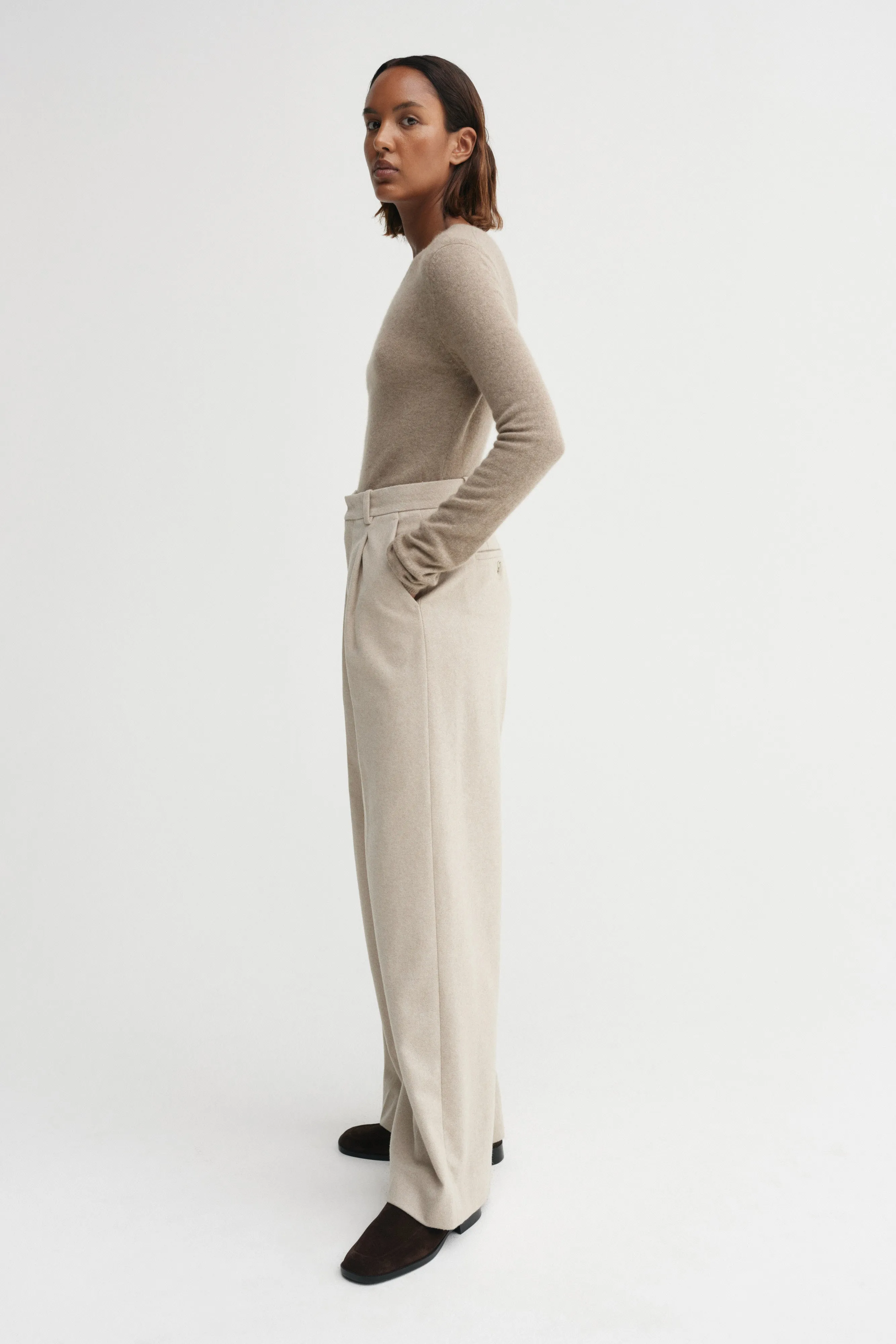 Awa Crewneck Sweater, nougat sold by Almada Label product image thumbnail 3