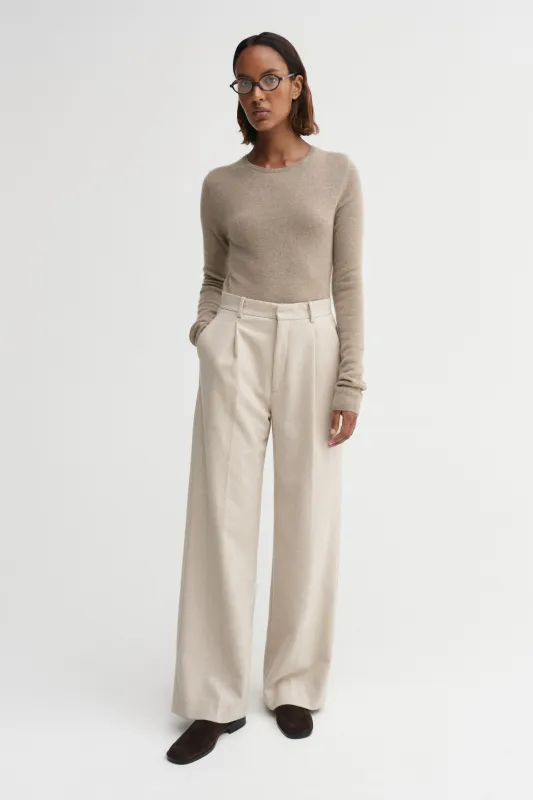 Awa Crewneck Sweater, nougat made by Almada Label