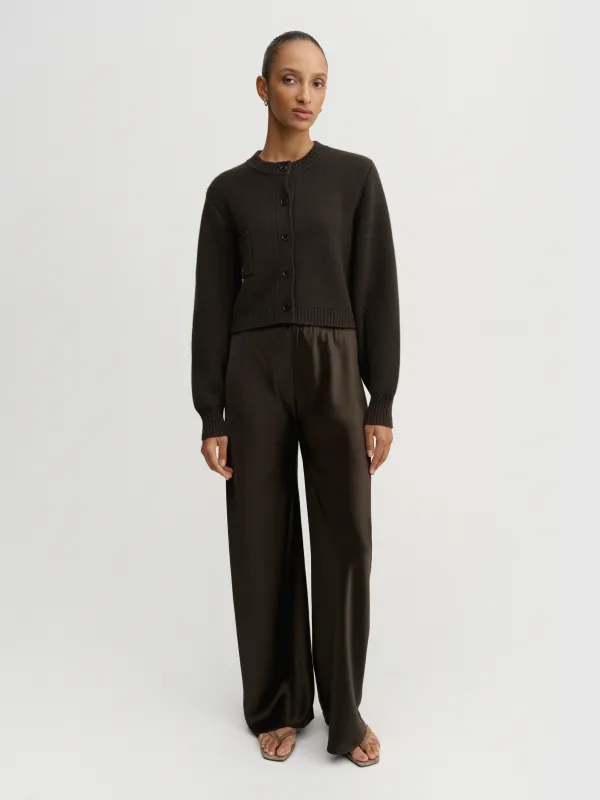 Zozo Cardigan, chocolate made by Almada Label