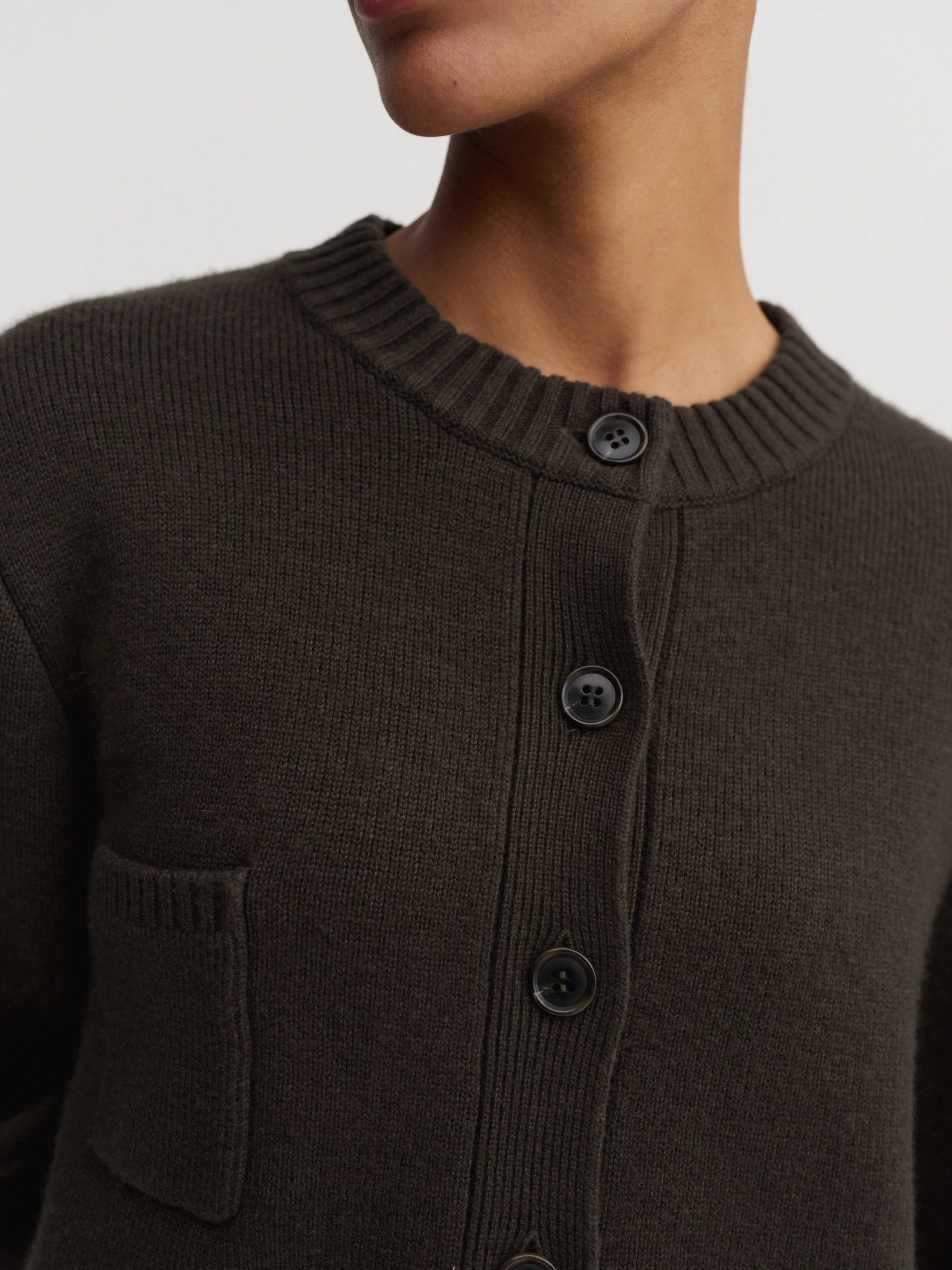 Zozo Cardigan, chocolate sold by Almada Label product image thumbnail 4