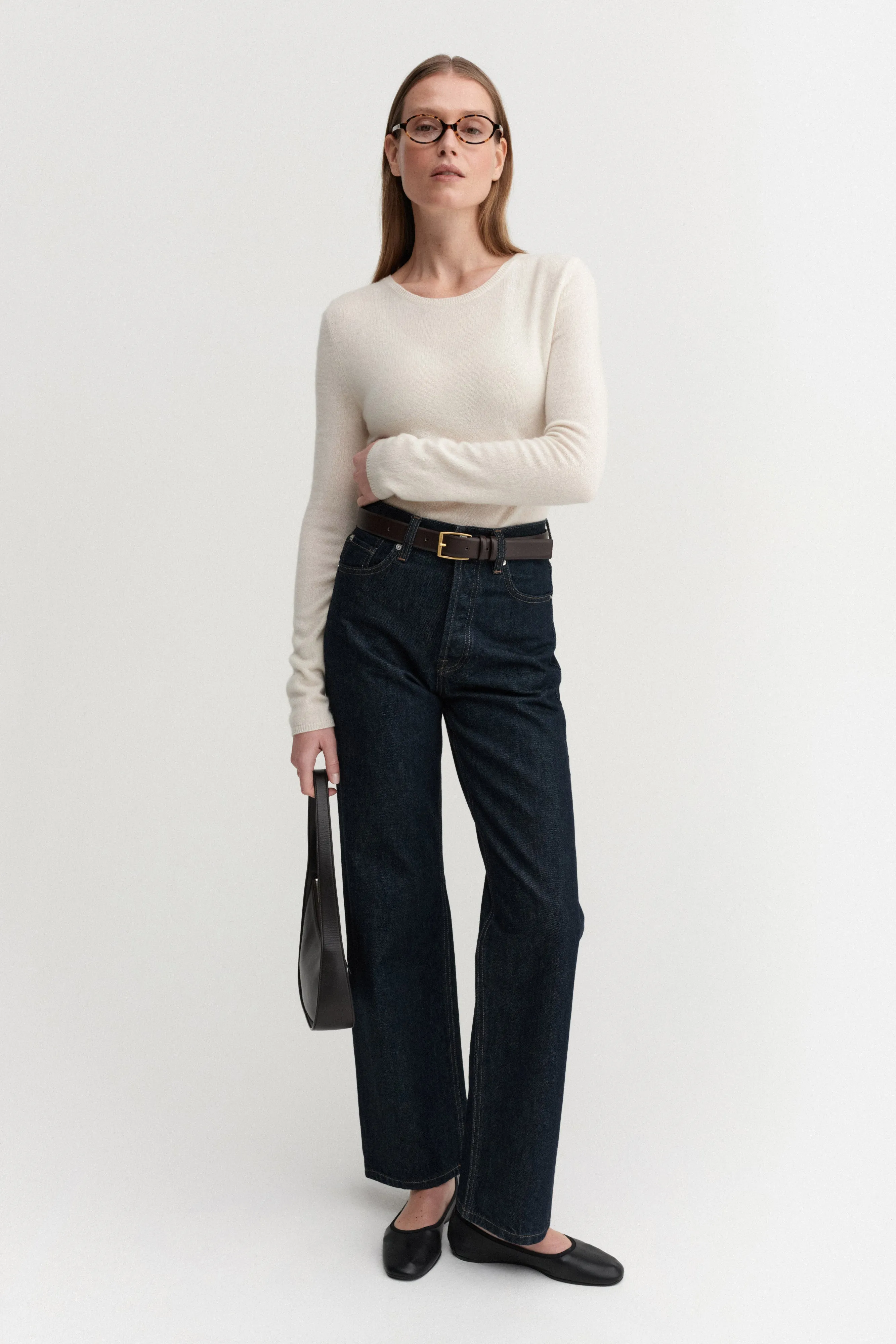 Awa Crewneck Sweater, cream sold by Almada Label