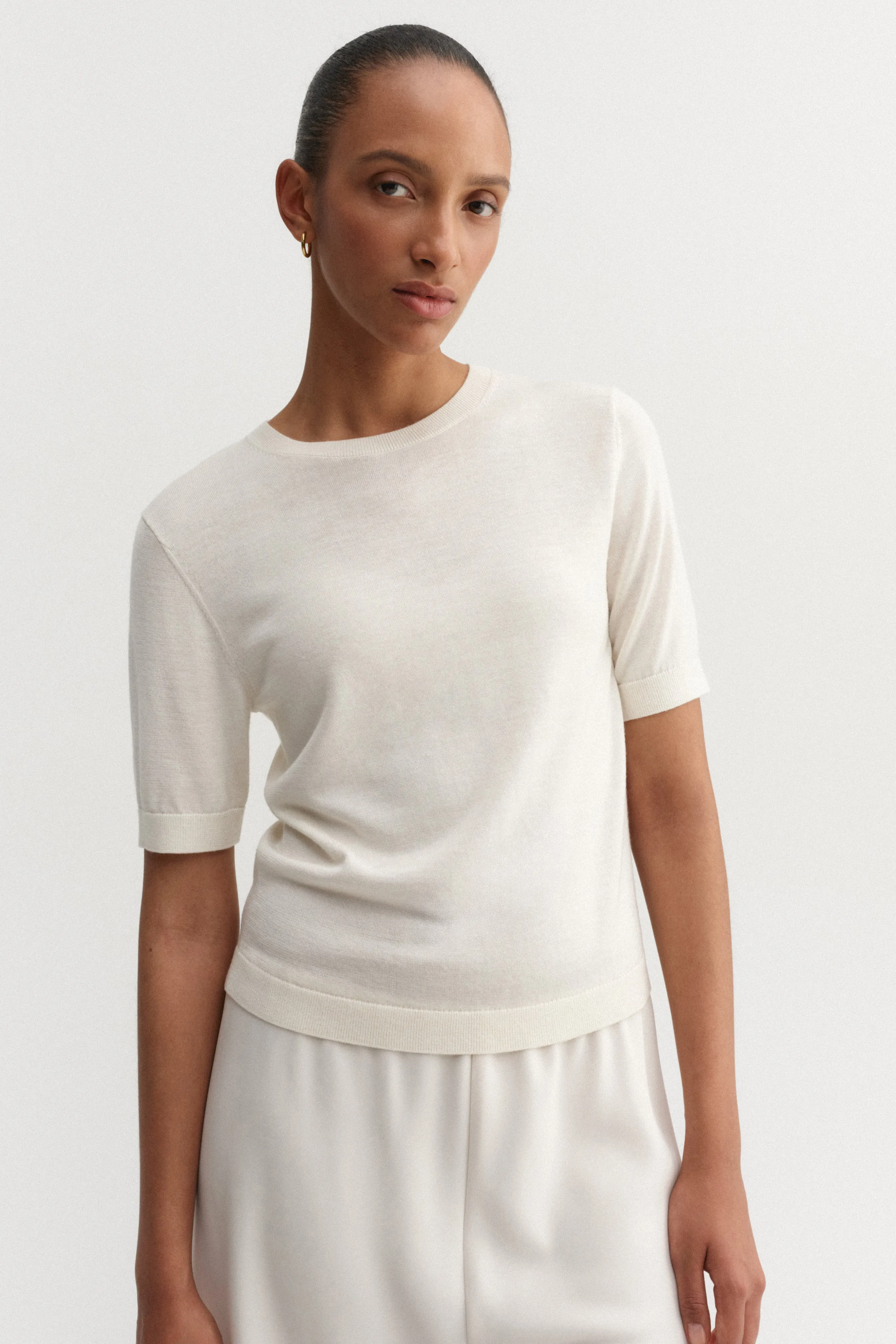 Paloma T-shirt, cream sold by Almada Label product image thumbnail 2