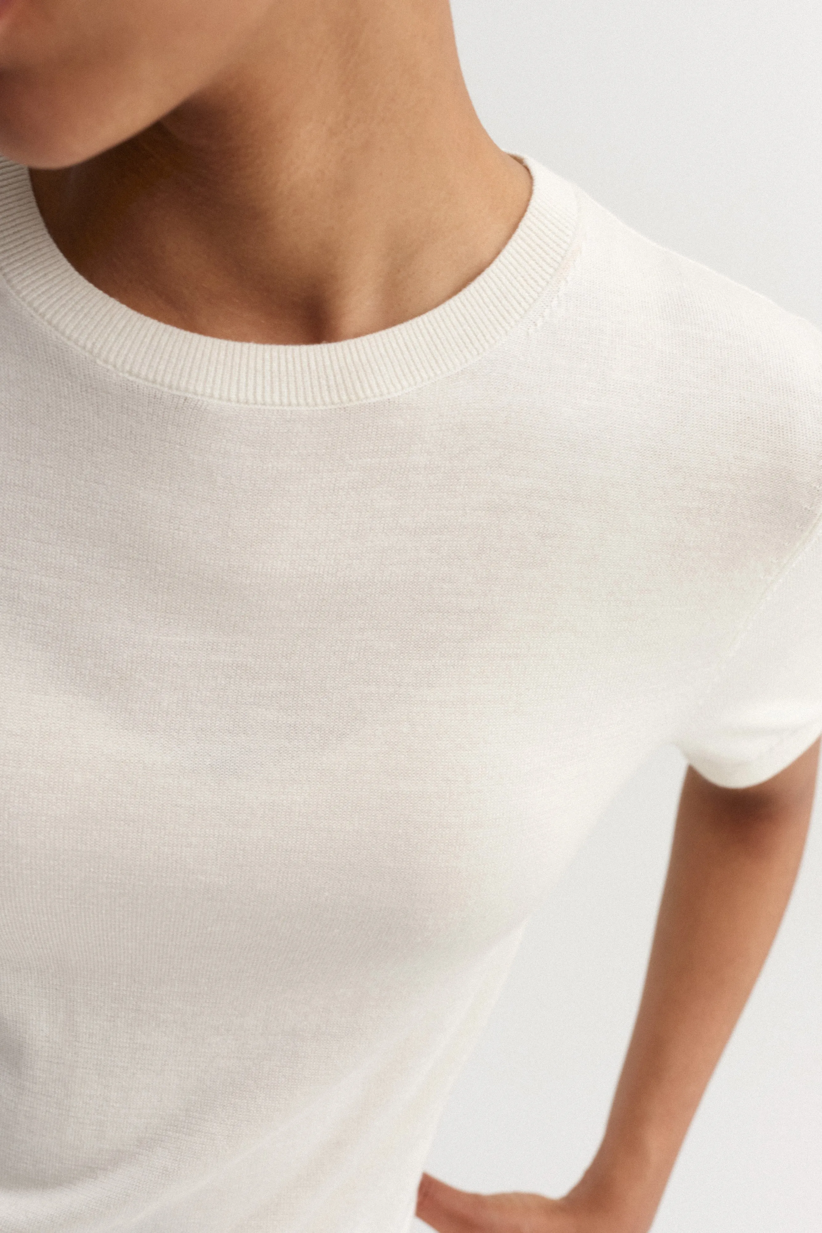 Paloma T-shirt, cream sold by Almada Label product image thumbnail 4