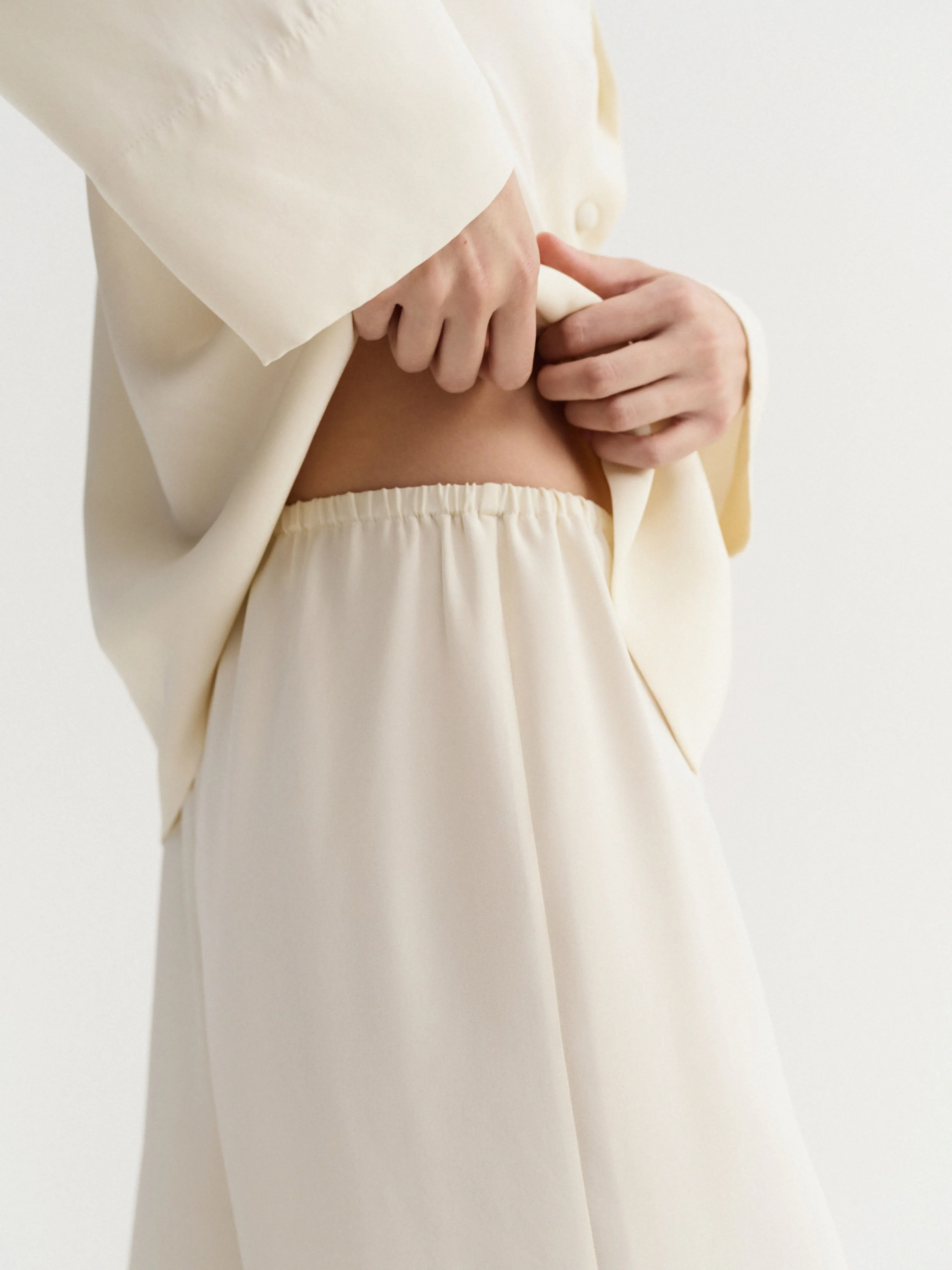 Philine Silk Pants, vanilla sold by Almada Label product image thumbnail 4