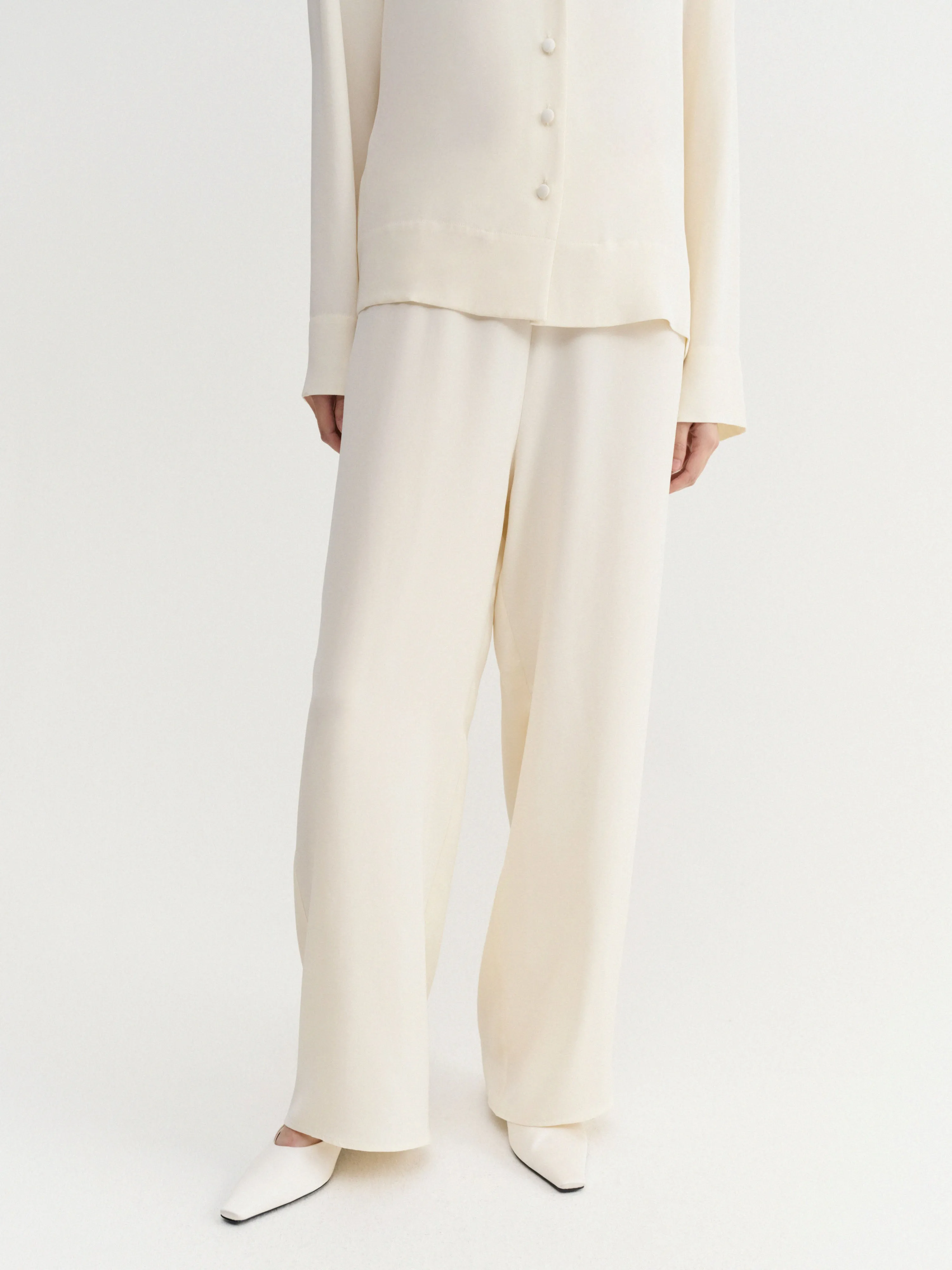 Philine Silk Pants, vanilla sold by Almada Label product image thumbnail 2