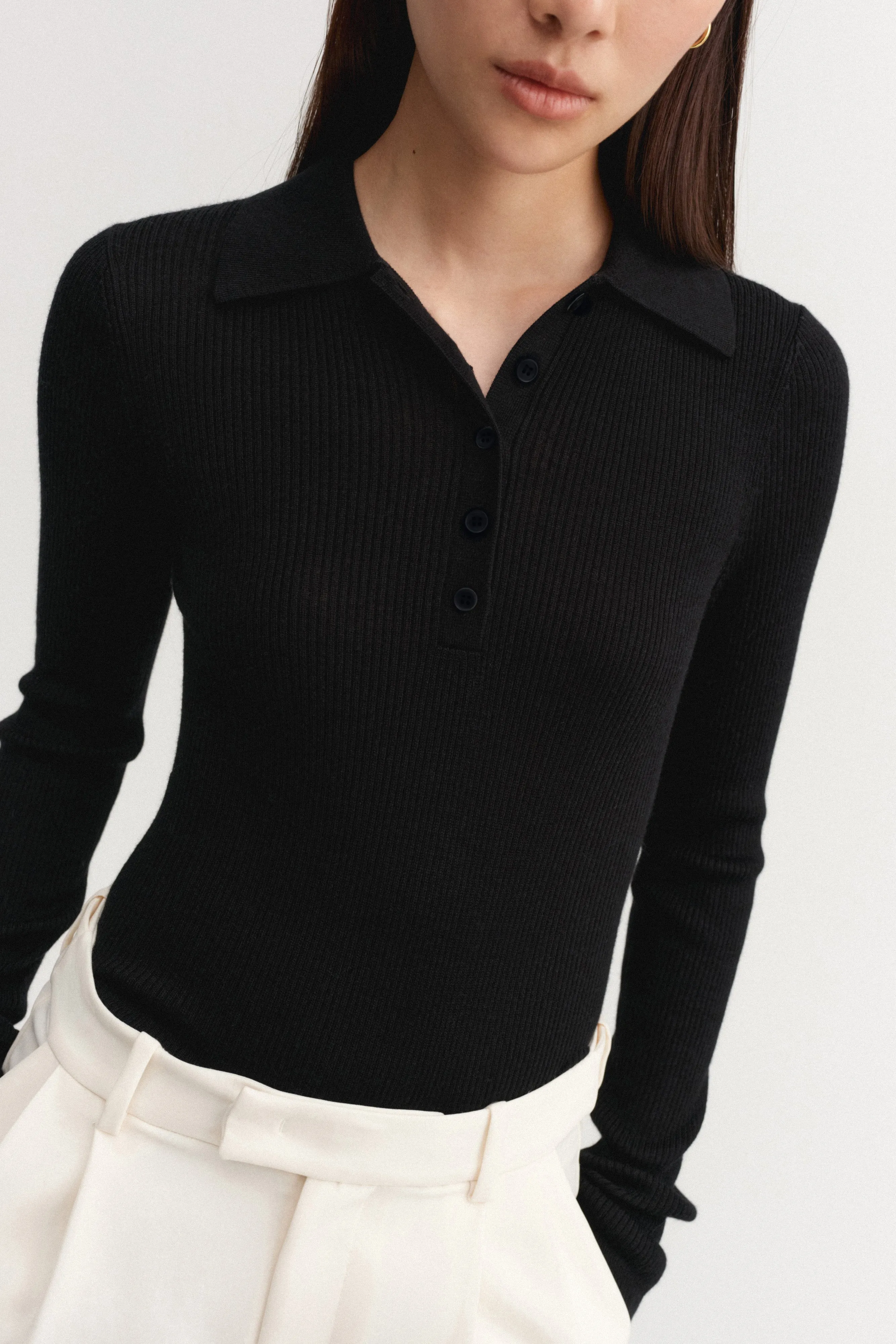 Jules Rib Top, black sold by Almada Label product image thumbnail 5