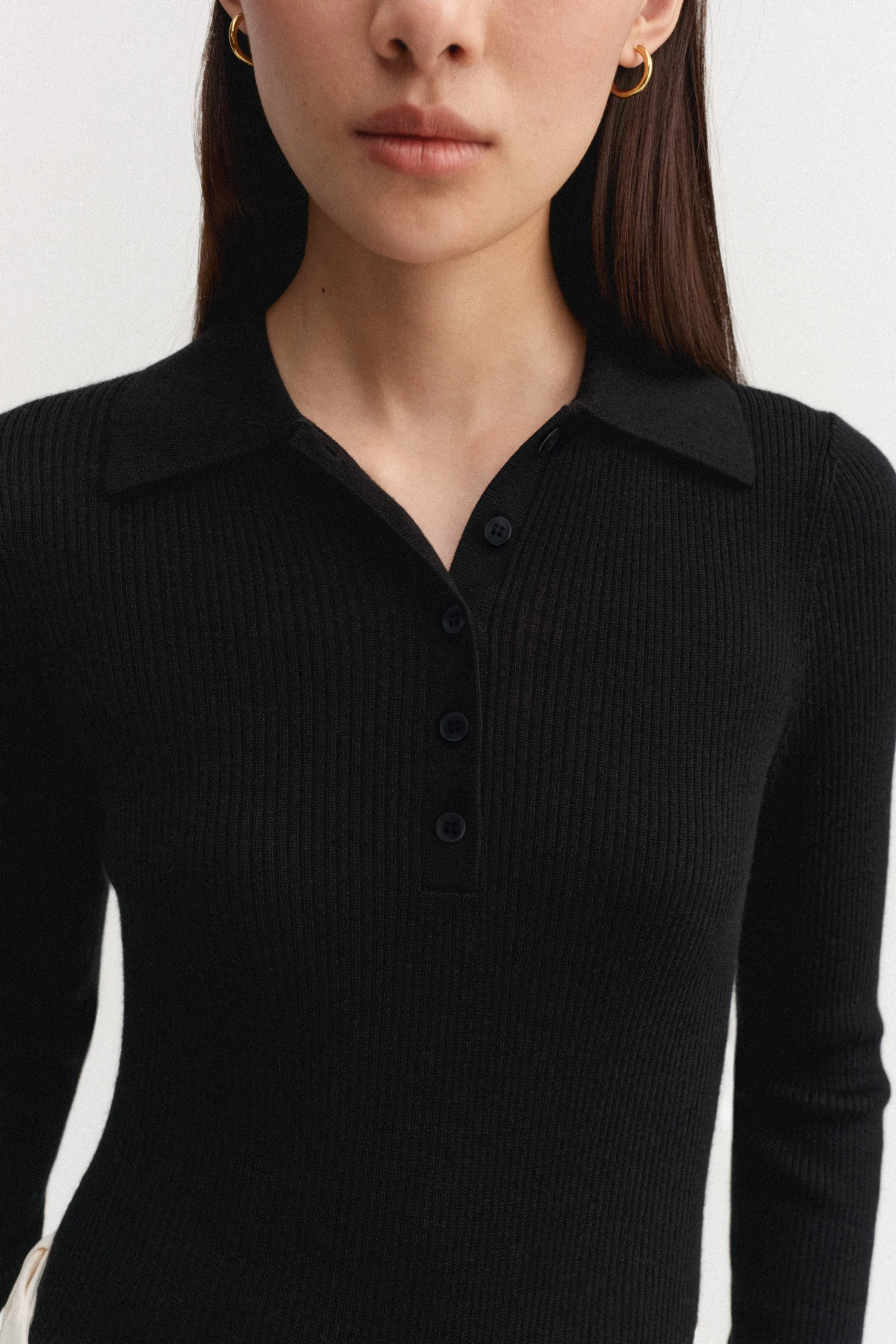Jules Rib Top, black sold by Almada Label product image thumbnail 4