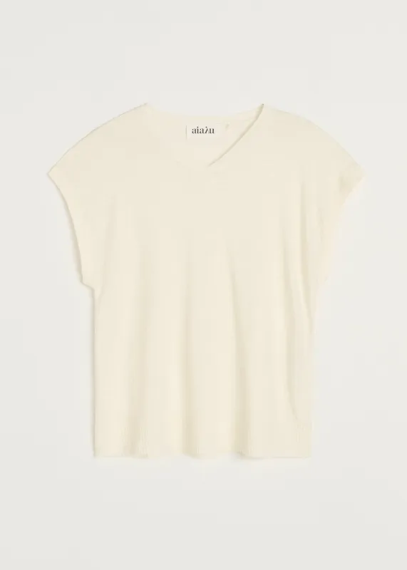 Priti vest – linen | Ecru made by aiayu