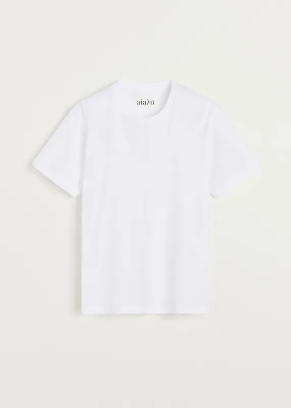 Classic circular tee | White made by aiayu