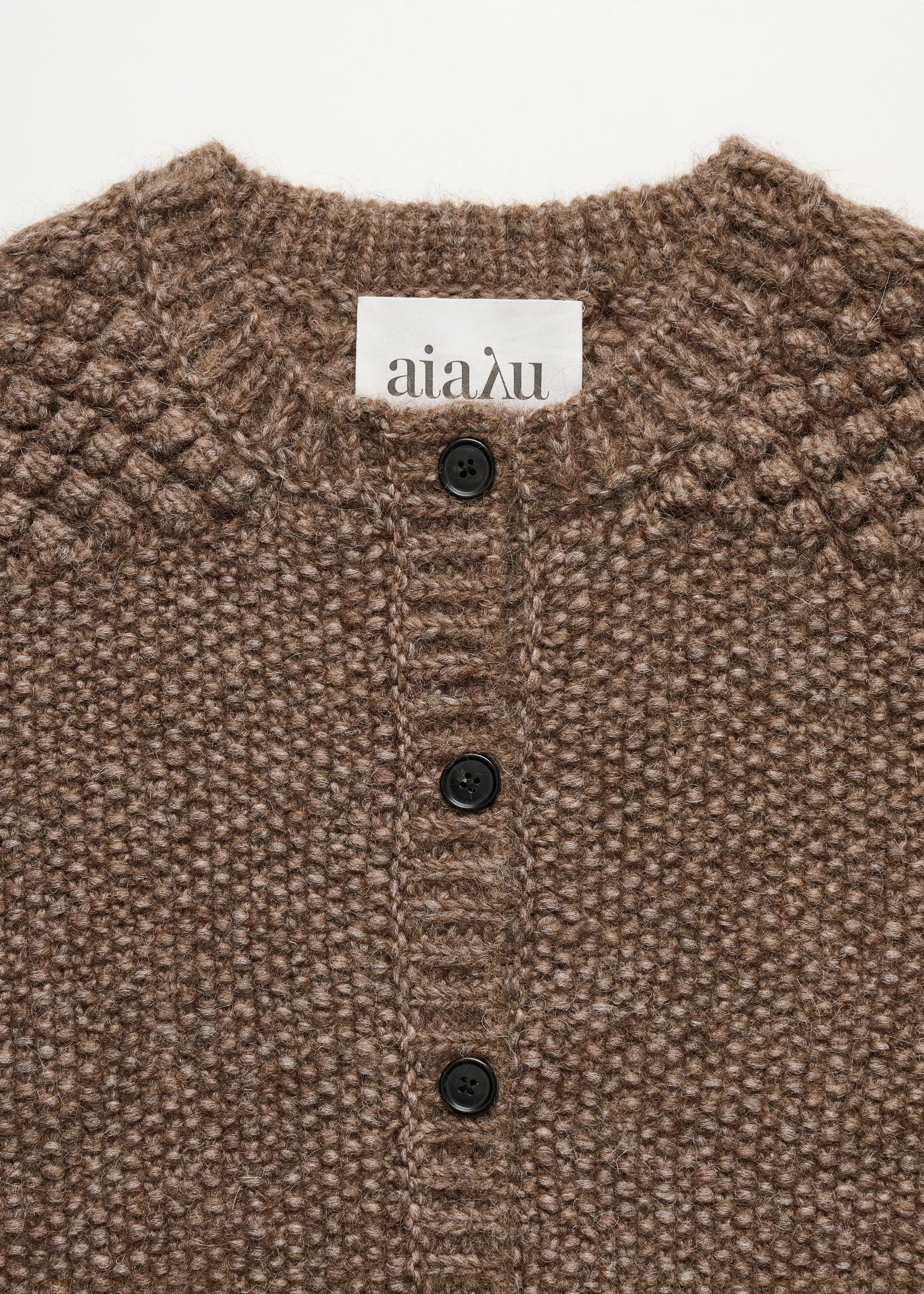 Sierra cardigan – llama wool | Pure Brownie sold by aiayu product image thumbnail 5