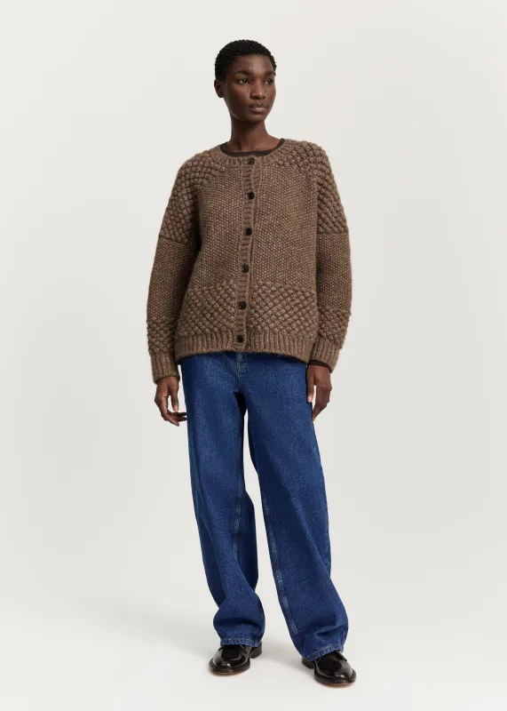 Sierra cardigan – llama wool | Pure Brownie made by aiayu