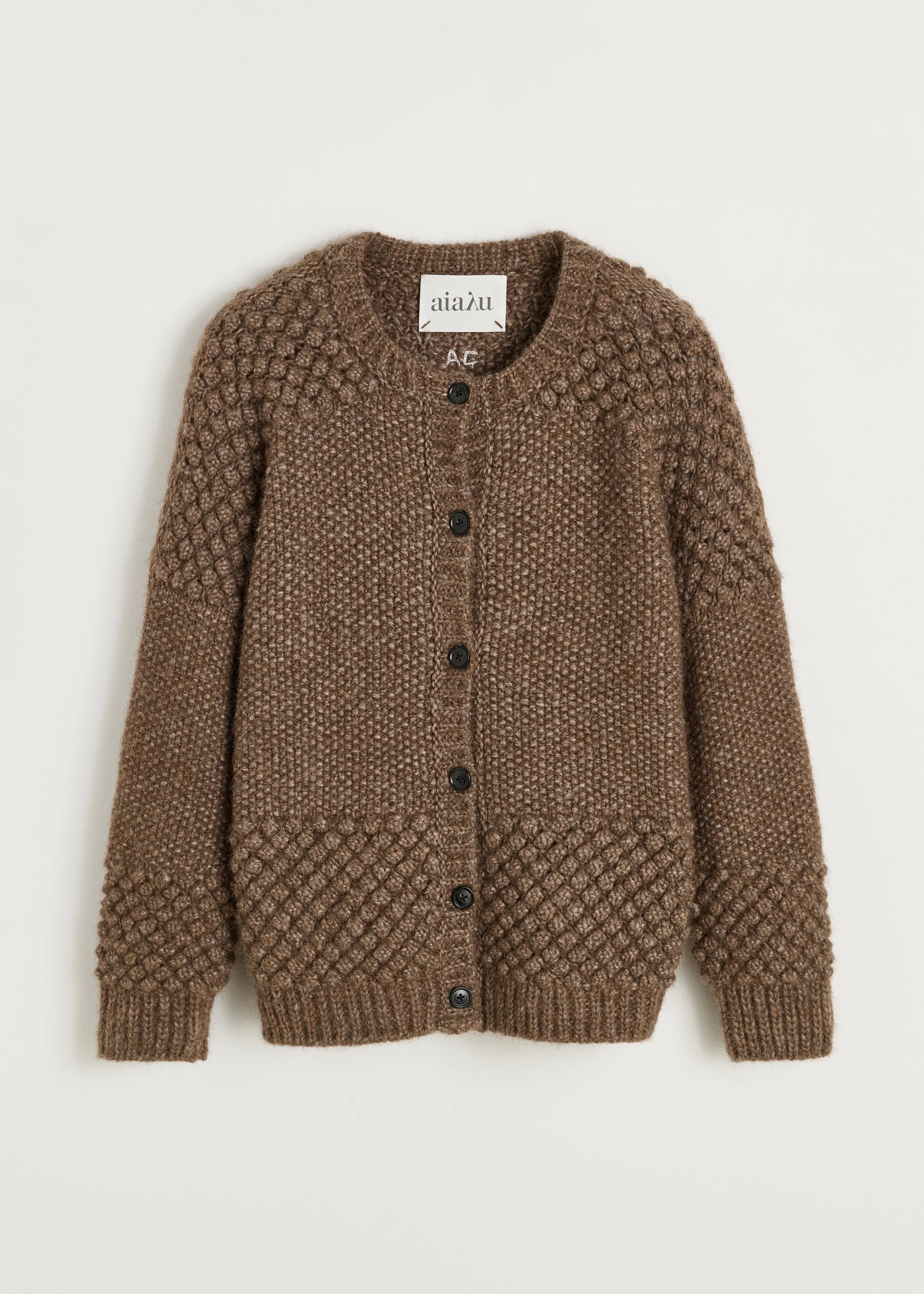 Sierra cardigan – llama wool | Pure Brownie sold by aiayu product image thumbnail 2