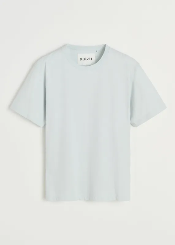 Classic circular tee | Mint Blue made by aiayu