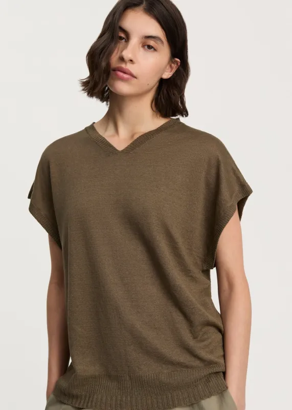 Priti vest – linen | Green Wood made by aiayu