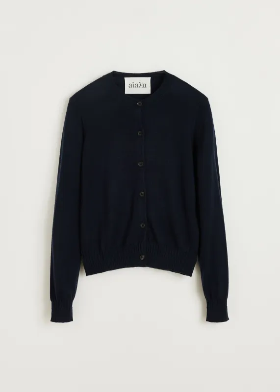 Hariza cardigan – merino wool | Navy made by aiayu