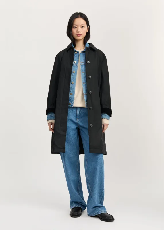 Noor coat – oilskin | Black made by aiayu