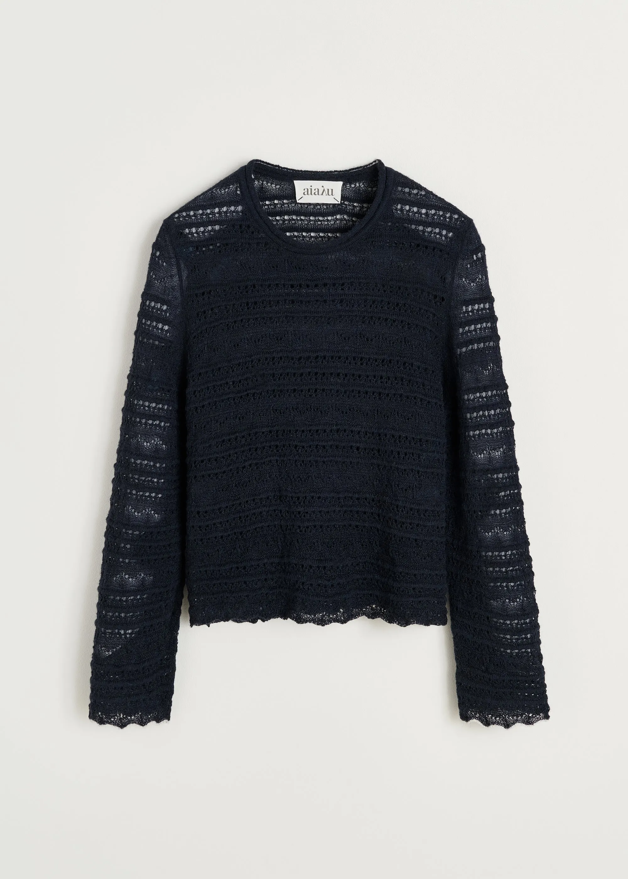 Ramon blouse – llama | Black Navy sold by aiayu product image thumbnail 2