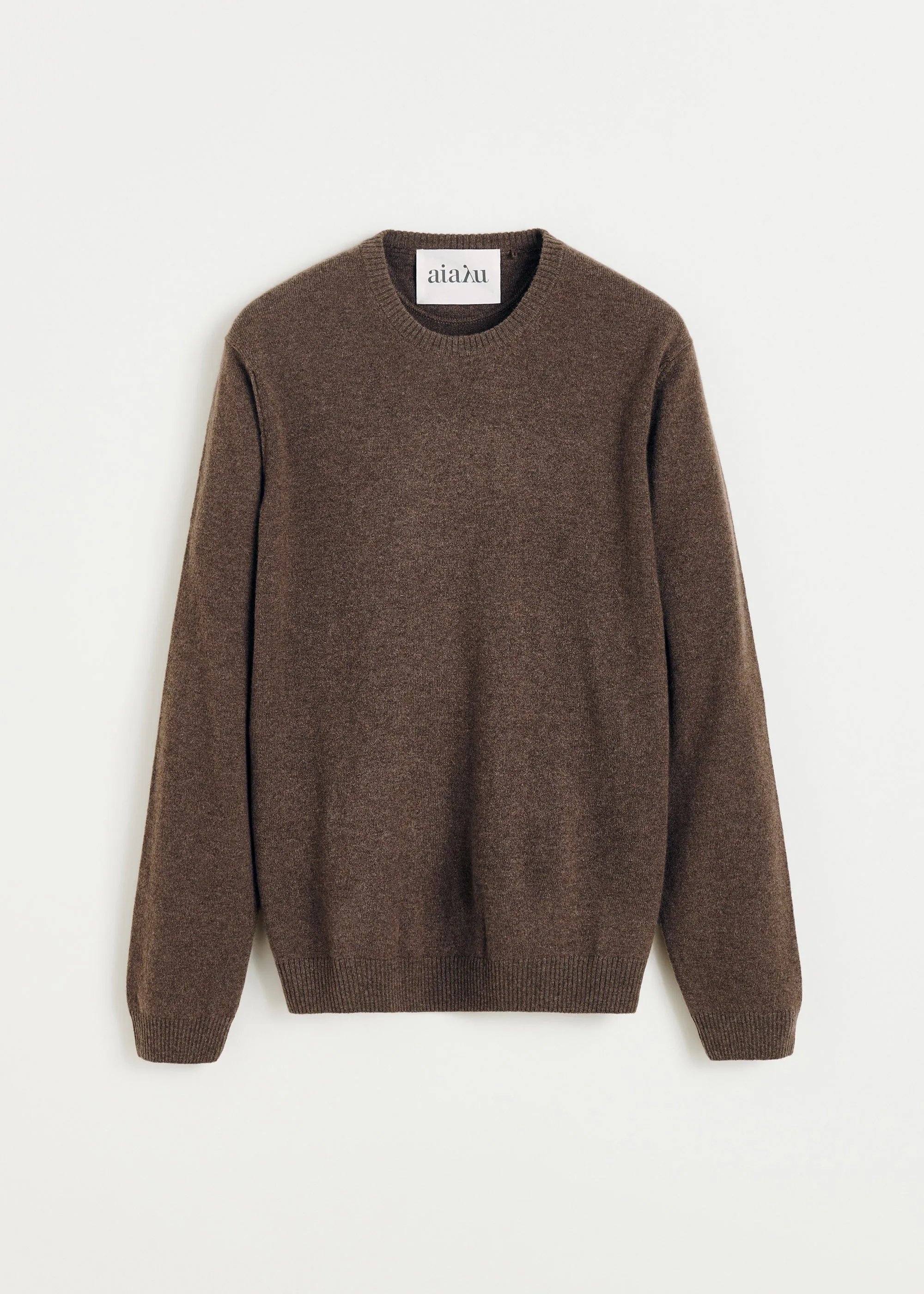 Leonardo sweater – cashmere | Pure Dark Brown sold by aiayu