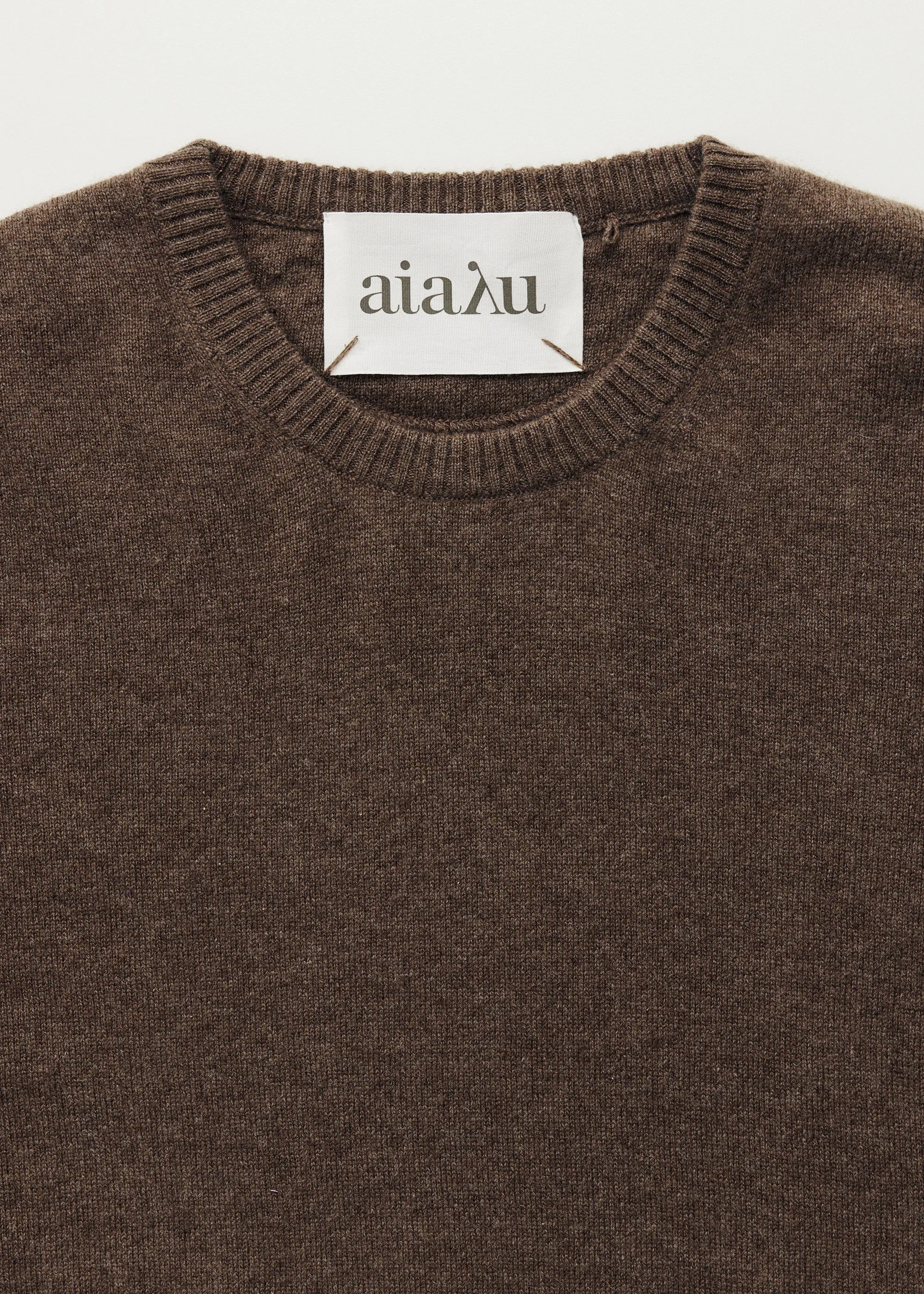 Leonardo sweater – cashmere | Pure Dark Brown sold by aiayu product image thumbnail 3