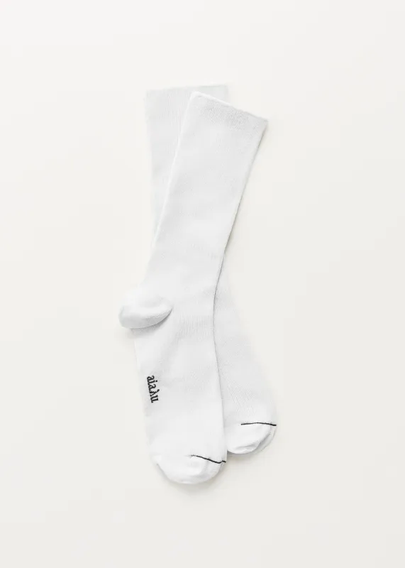 Cotton rib socks | White made by aiayu