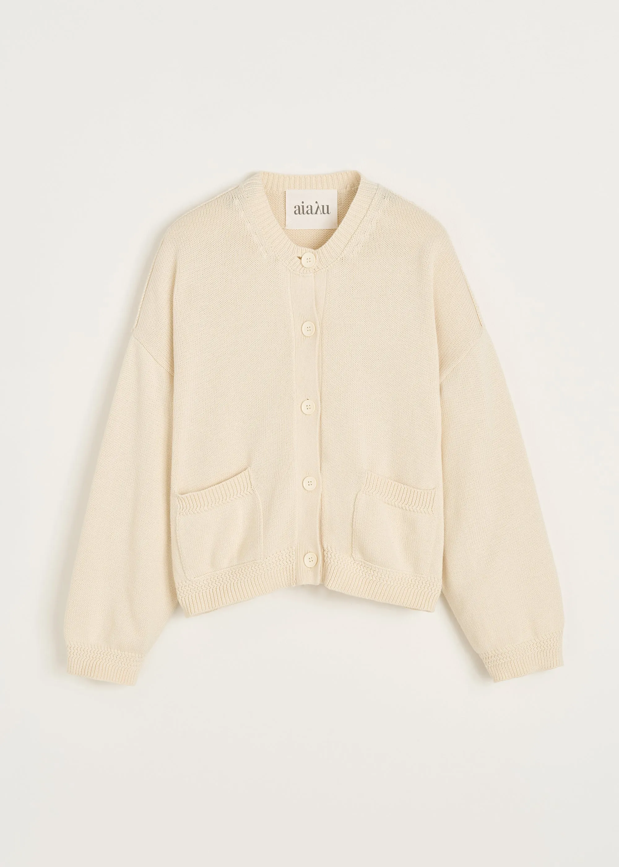 Cobe cotton cardigan | Pure Ecru sold by aiayu product image thumbnail 2